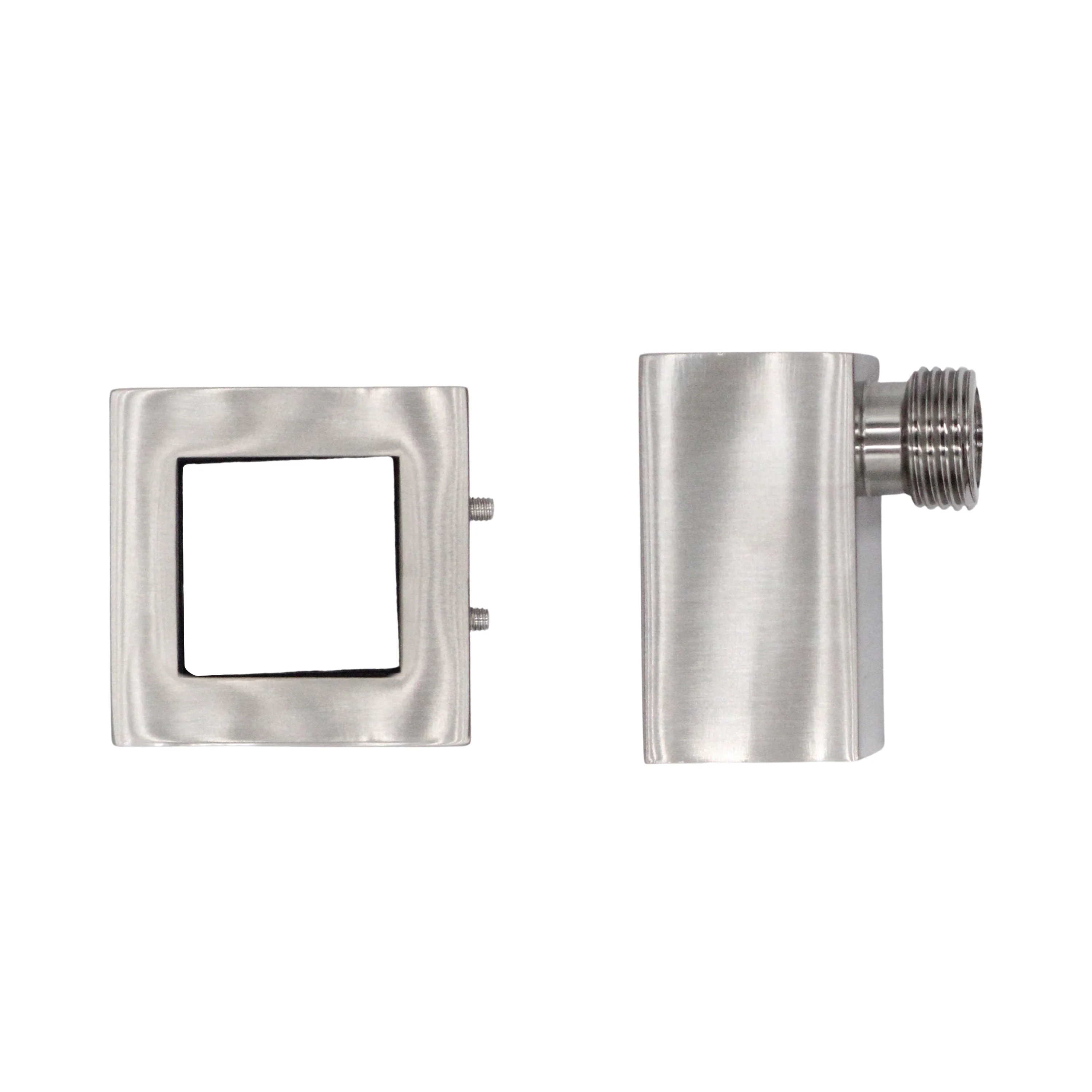 Shower Square Brass Elbow Connector in Brushed Nickel (AH1B0194S)