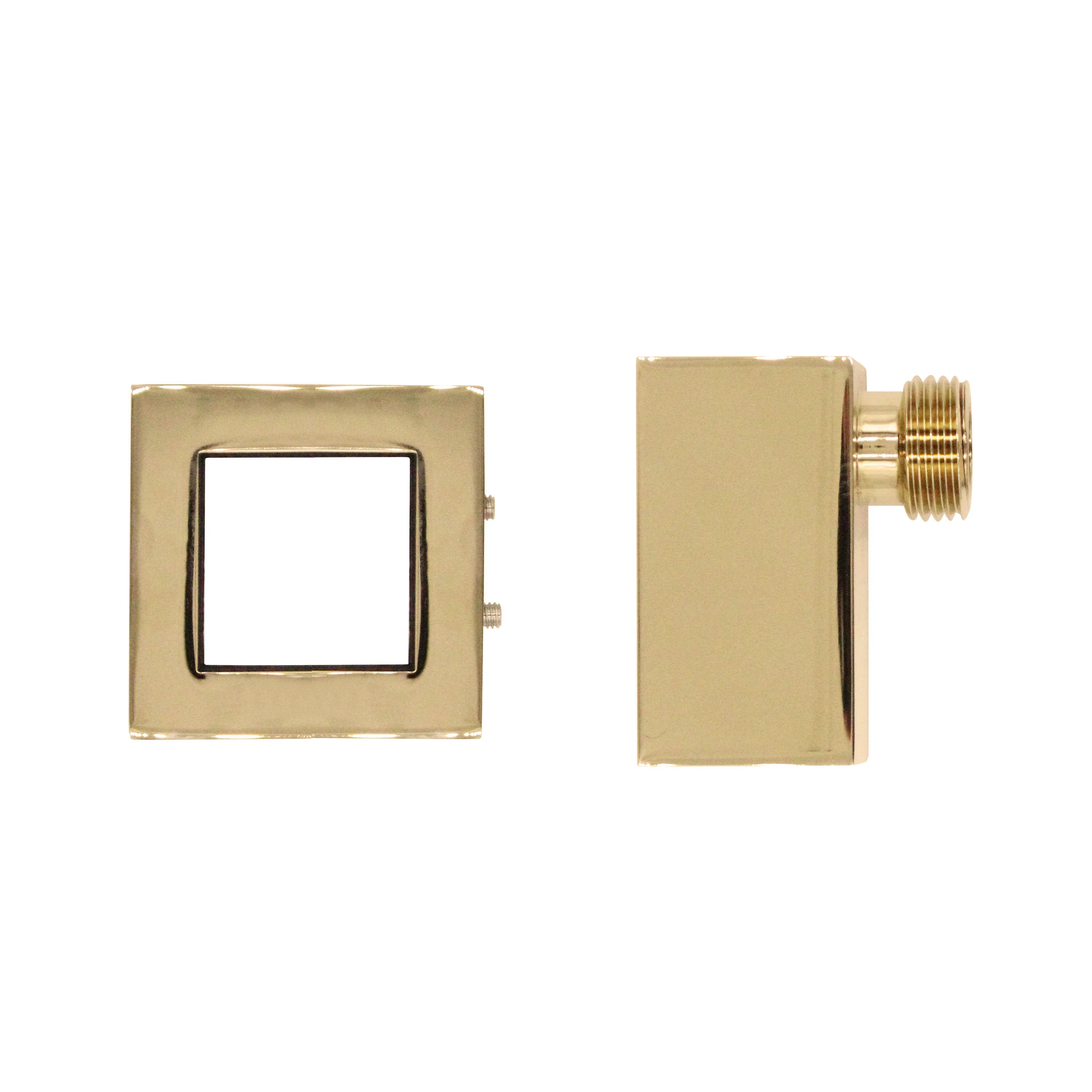 Shower Square Brass Elbow Connector in Polished Gold (AH1B0194E2)