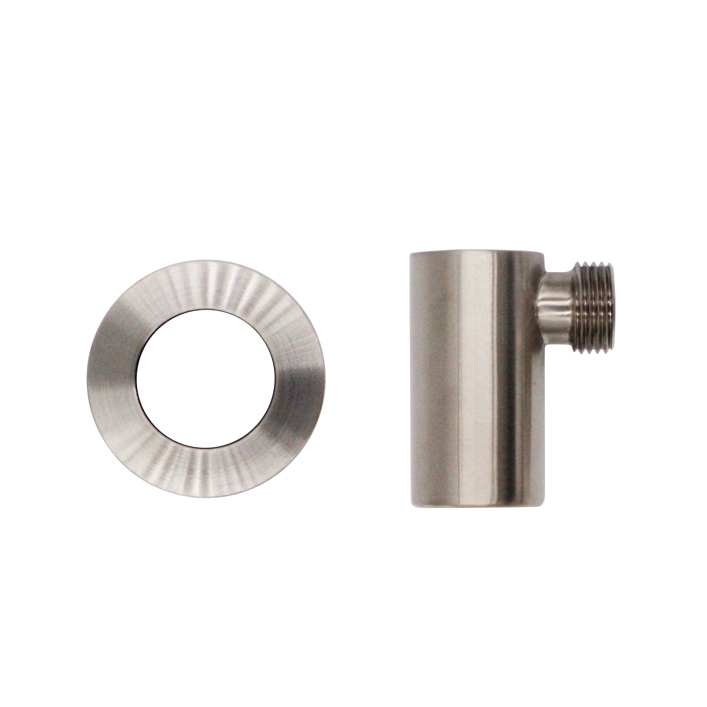 Square Brass Elbow Connector in Brushed Nickel (AH1B0193S)