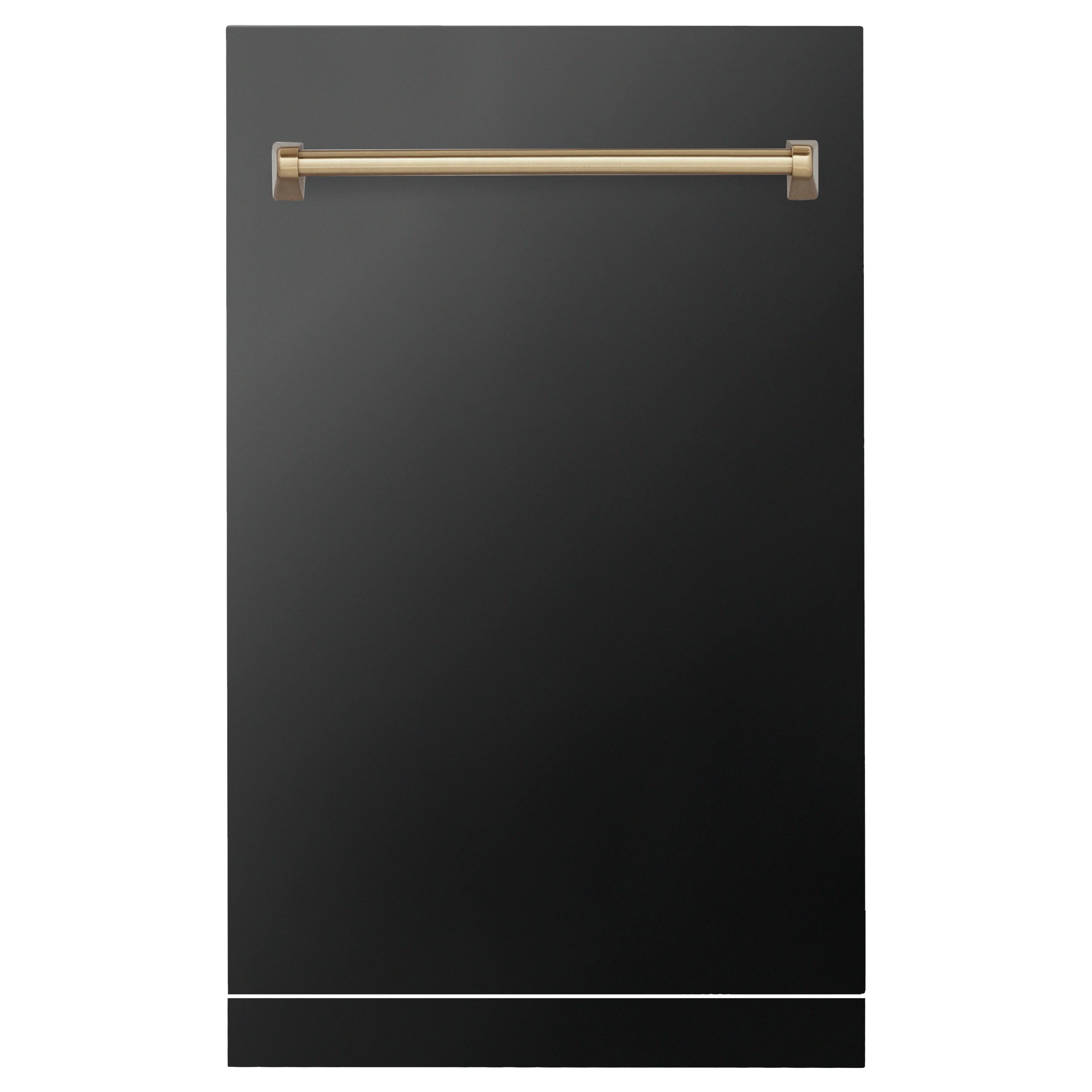 ZLINE Autograph Edition 18 in. Tallac Dishwasher Panel in Black Stainless Steel with Champagne Bronze Handle (DPVZ-BS-18-CB) - Image 3