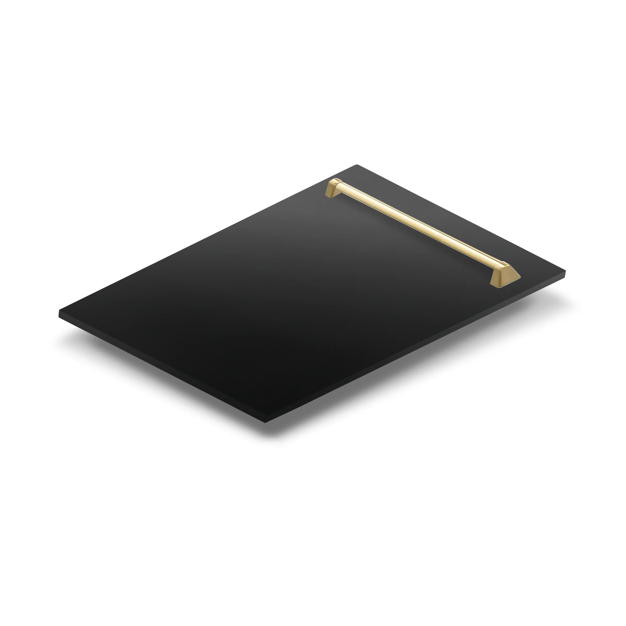 ZLINE Autograph Edition 18 in. Tallac Dishwasher Panel in Black Stainless Steel with Gold Handle (DPVZ-BS-18-G) - Image 2