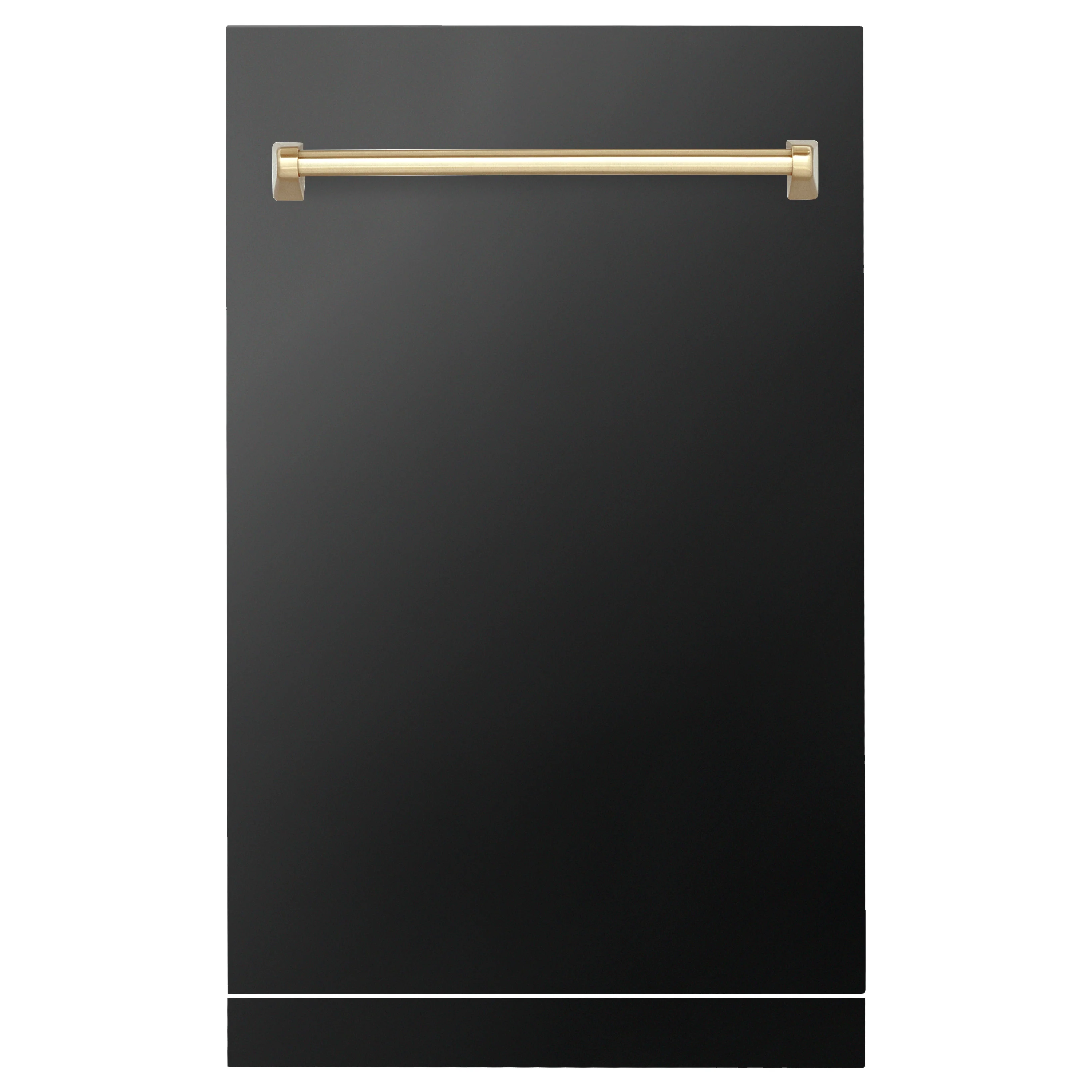 ZLINE Autograph Edition 18 in. Tallac Dishwasher Panel in Black Stainless Steel with Gold Handle (DPVZ-BS-18-G) - Image 3
