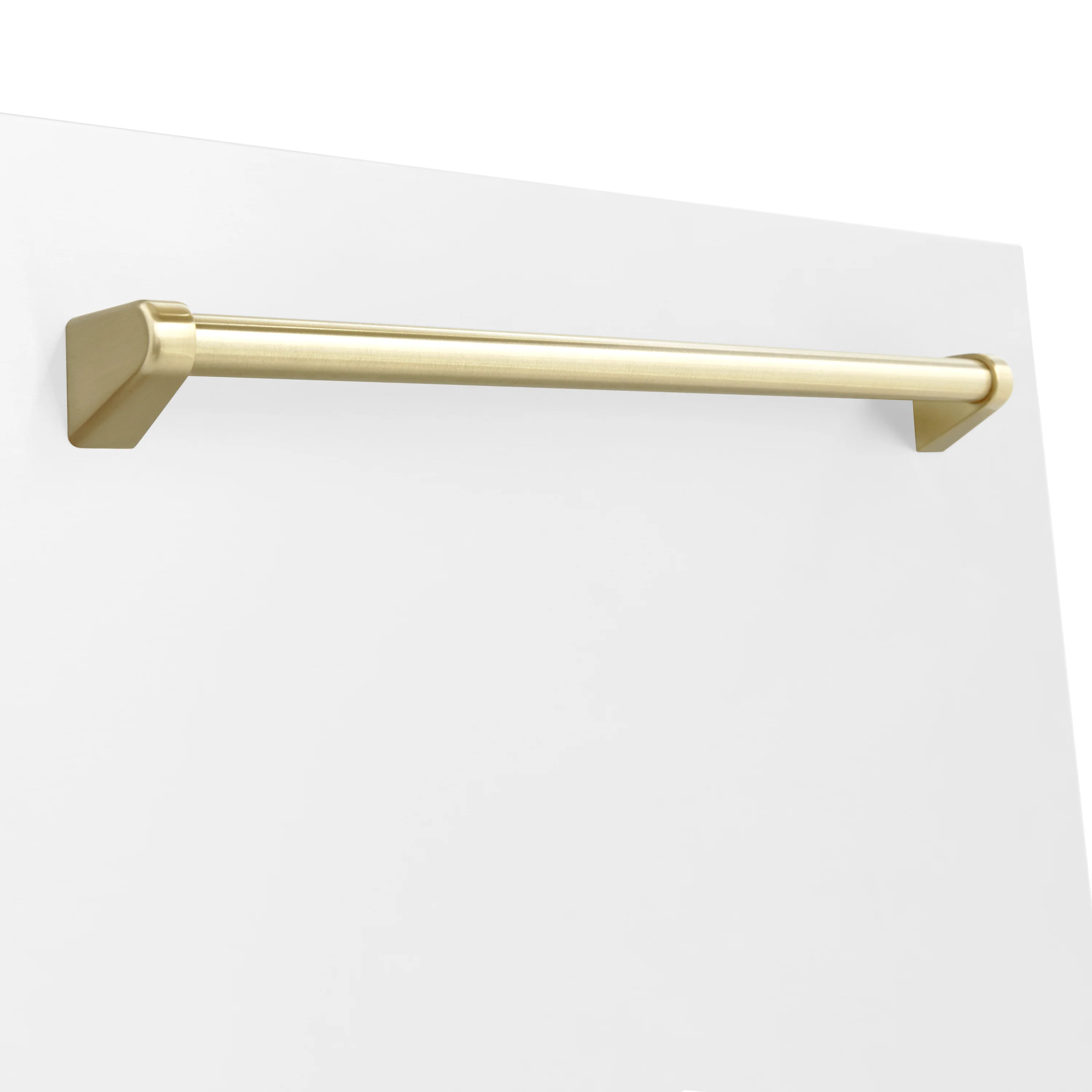ZLINE Autograph Edition 18 in. Tallac Dishwasher Panel in White Matte with Gold Handle (DPVZ-WM-18-G) - Image 4