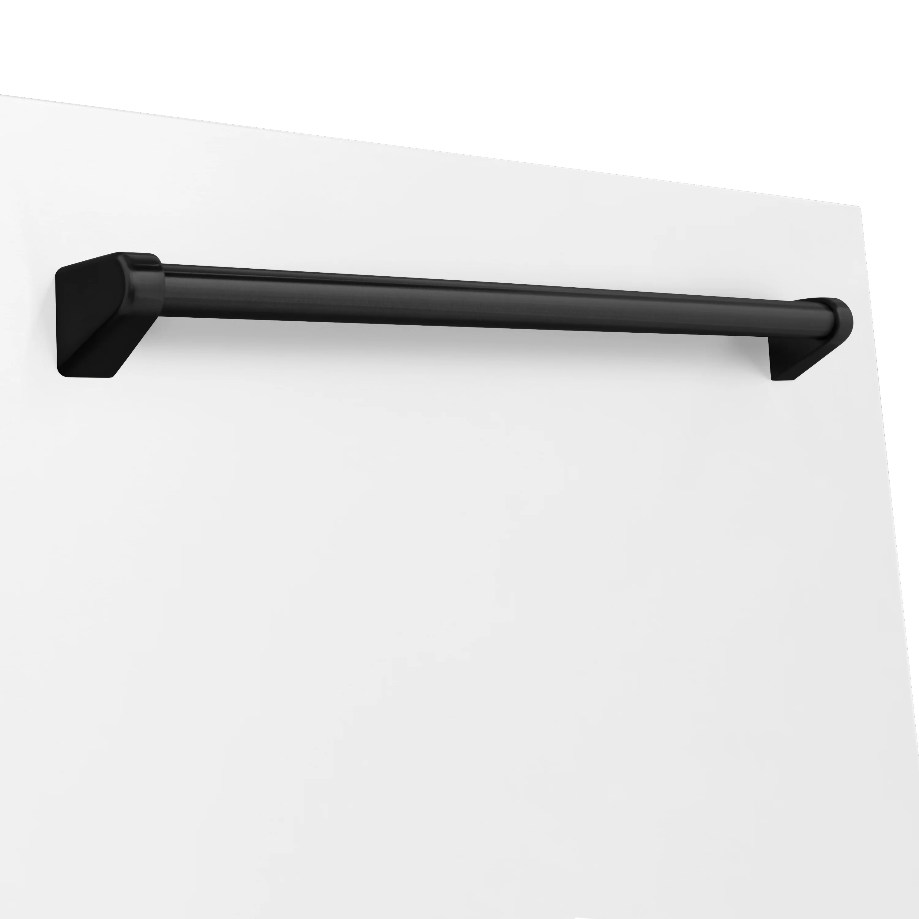 ZLINE Autograph Edition 18 in. Tallac Dishwasher Panel in White Matte with Matte Black Handle (DPVZ-WM-18-MB) - Image 4