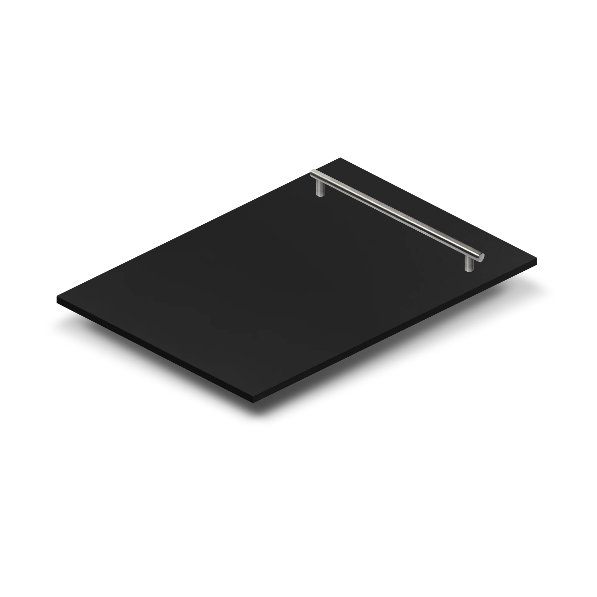 ZLINE 18 in. Dishwasher Panel in Black Matte with Modern Handle (DP-BLM-H-18) - Image 2