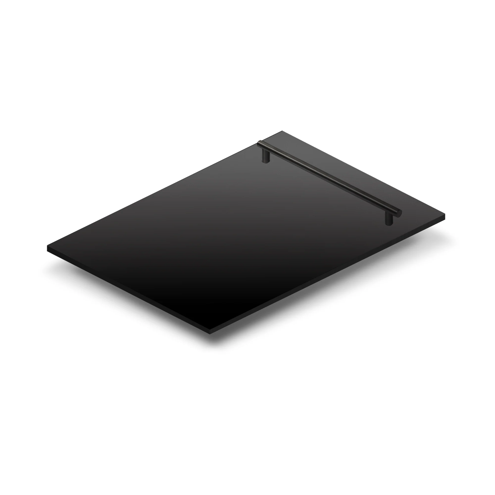 ZLINE 18 in. Dishwasher Panel in Black Stainless Steel with Modern Handle (DP-BS-H-18) - Image 2