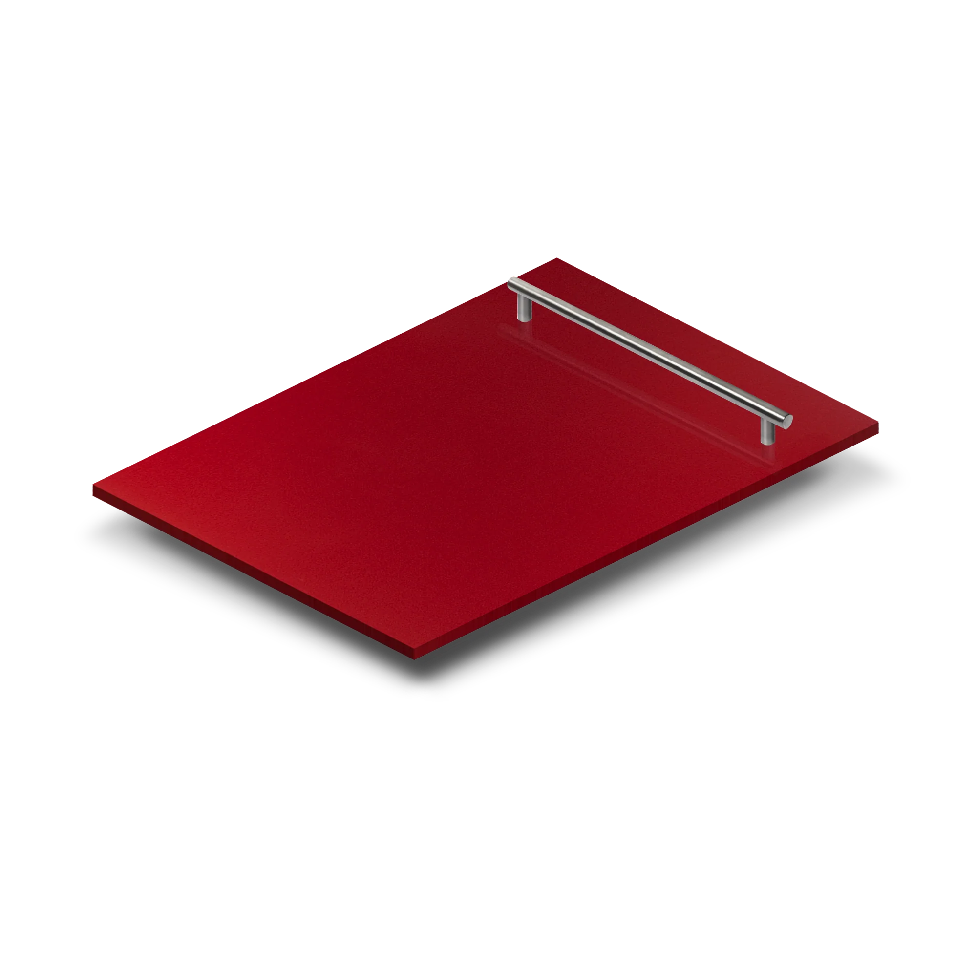 ZLINE 18 in. Dishwasher Panel in Red Gloss with Modern Handle (DP-RG-H-18) - Image 2