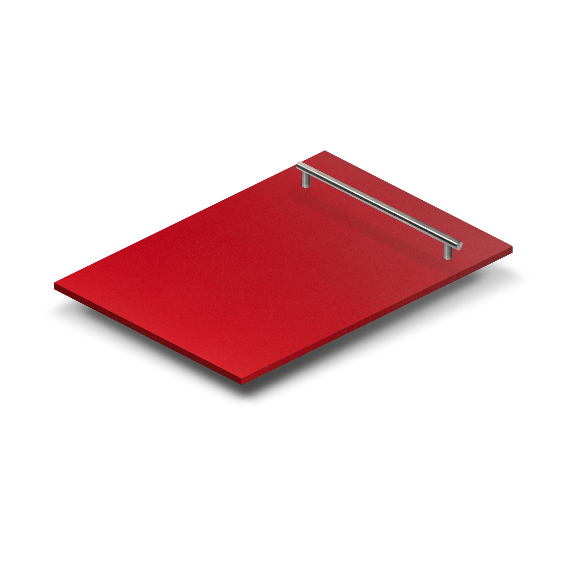 ZLINE 18 in. Dishwasher Panel in Red Matte with Modern Handle (DP-RM-H-18) - Image 2