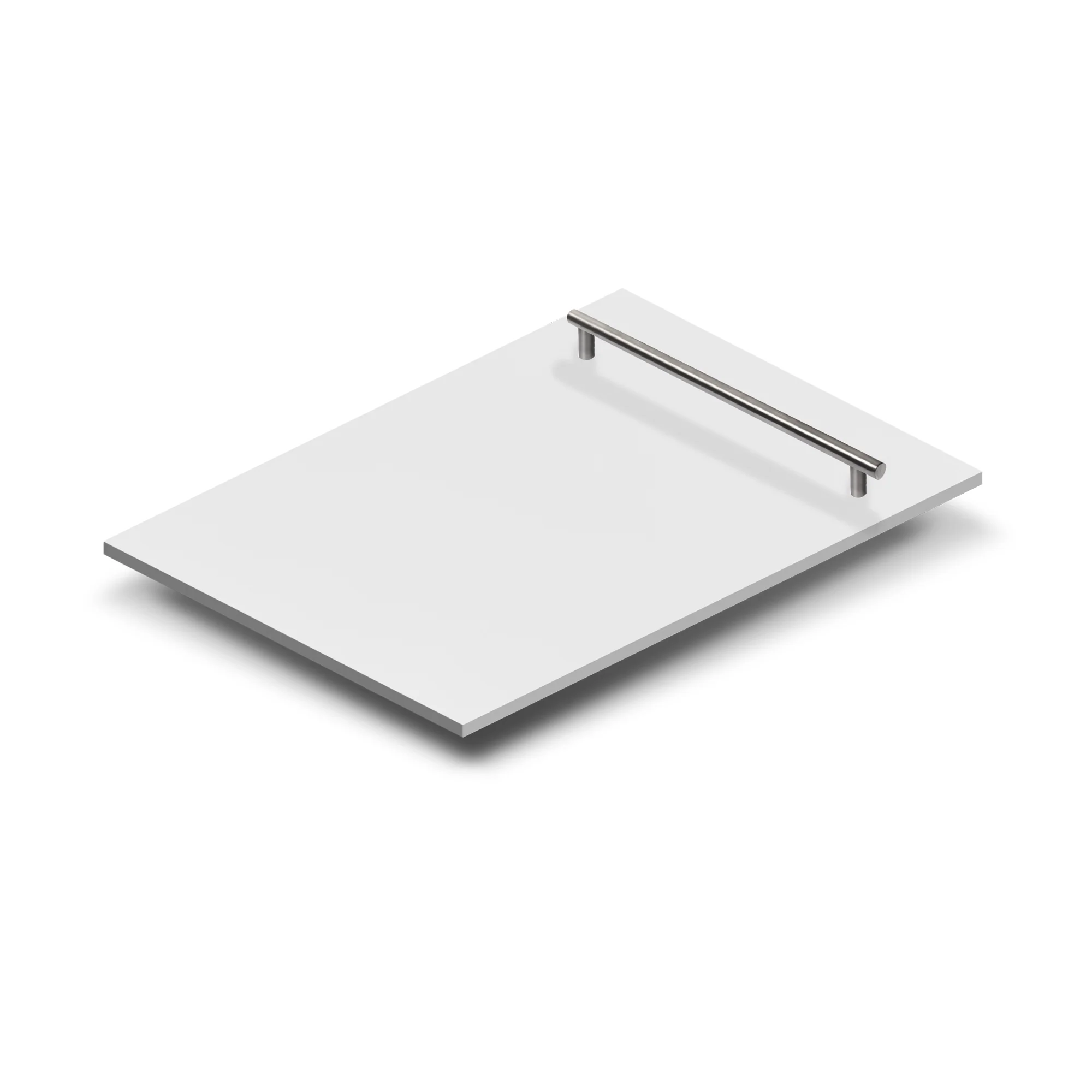 ZLINE 18 in. Dishwasher Panel in White Matte with Modern Handle (DP-WM-H-18) - Image 2