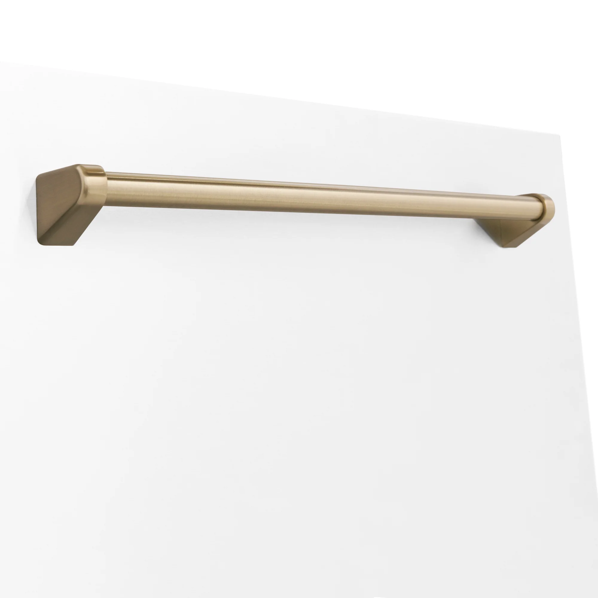 ZLINE Autograph Edition 24 in. Monument Dishwasher Panel in White Matte with Champagne Bronze Handle (DPMTZ-WM-24-CB) - Image 4