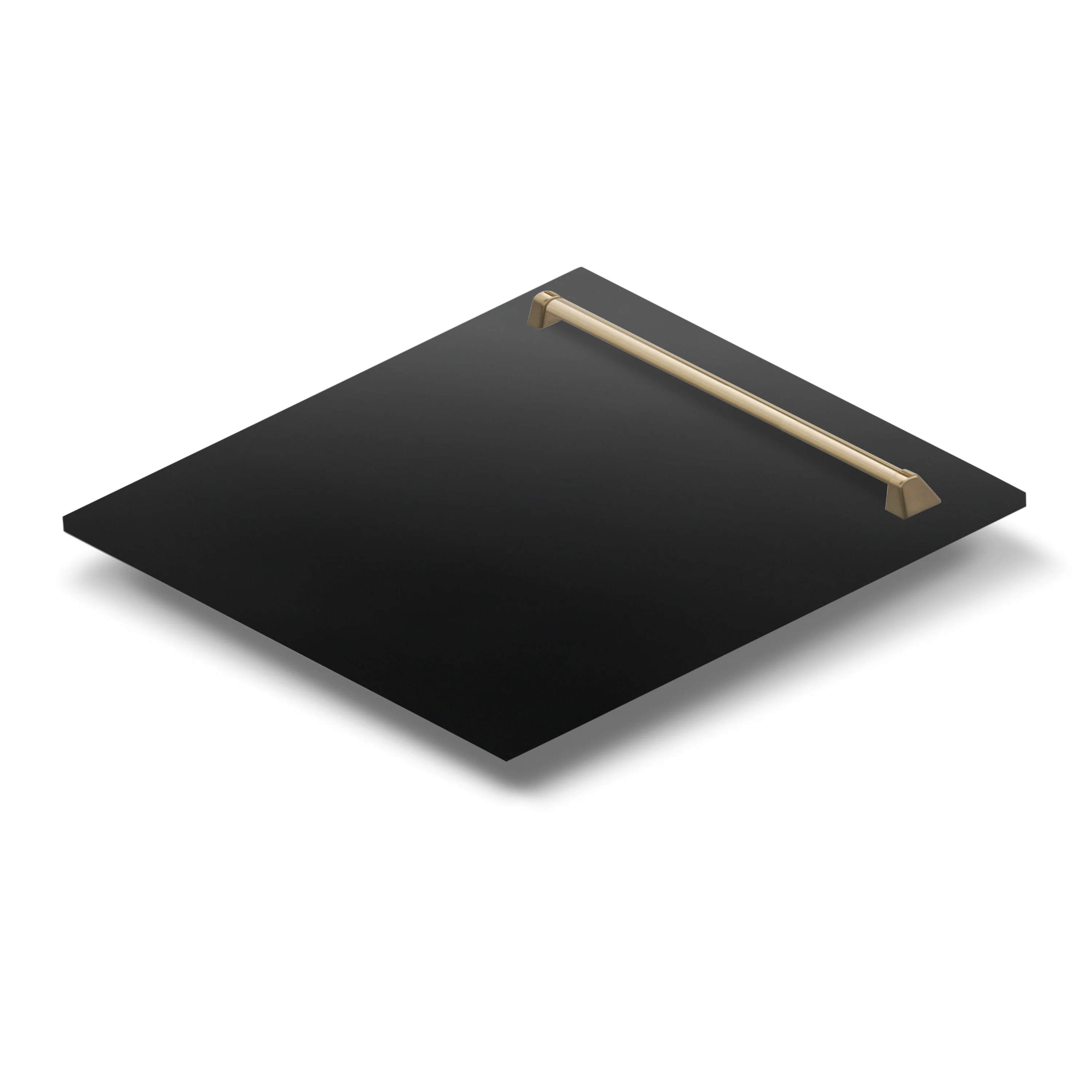 ZLINE Autograph Edition 24 in. Tallac Dishwasher Panel in Black Stainless Steel with Champagne Bronze Handle (DPVZ-BS-24-CB) - Image 2
