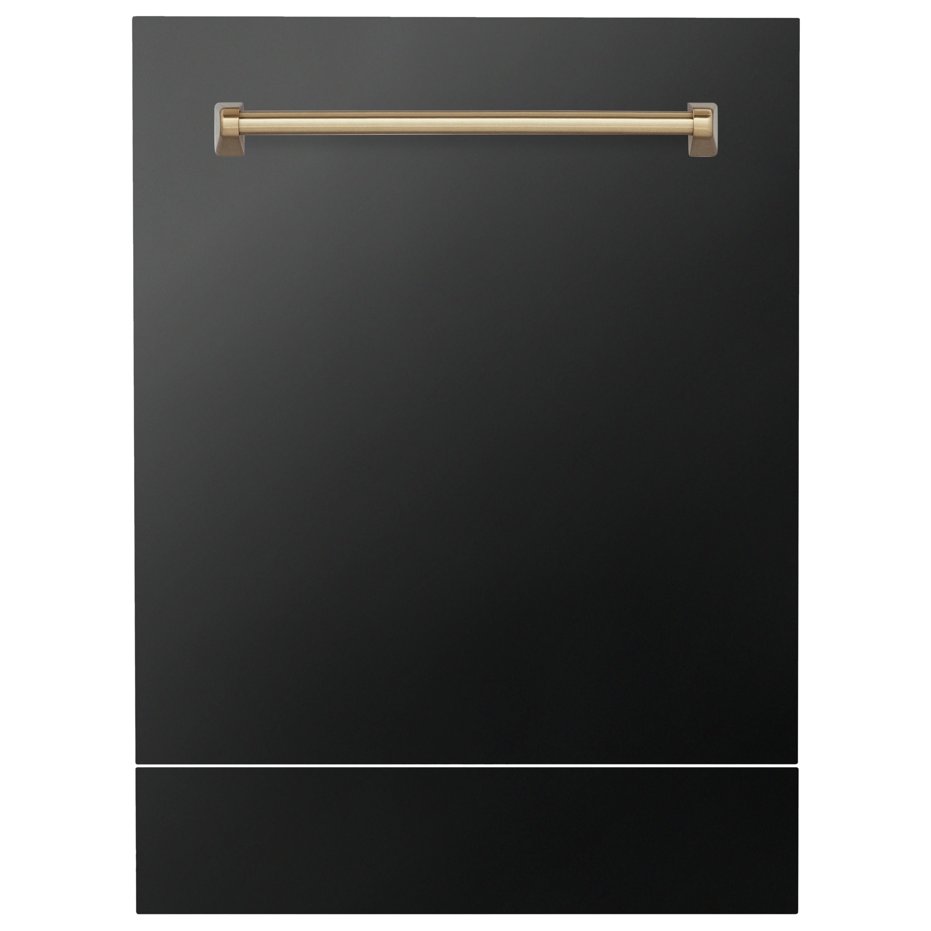 ZLINE Autograph Edition 24 in. Tallac Dishwasher Panel in Black Stainless Steel with Champagne Bronze Handle (DPVZ-BS-24-CB) - Image 3