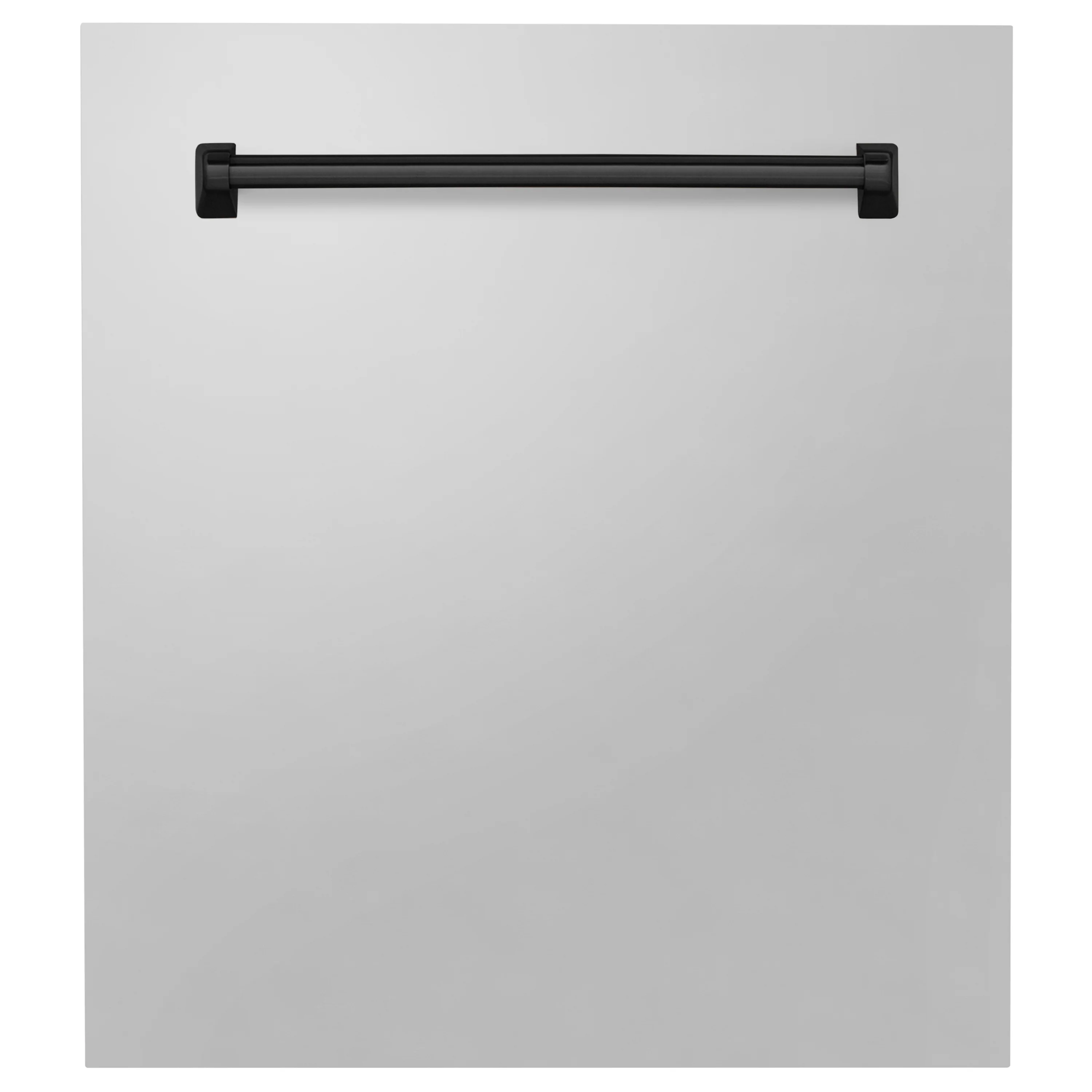 ZLINE Autograph Edition 24 in. Tallac Dishwasher Panel in Stainless Steel with Matte Black Handle (DPVZ-304-24-MB)