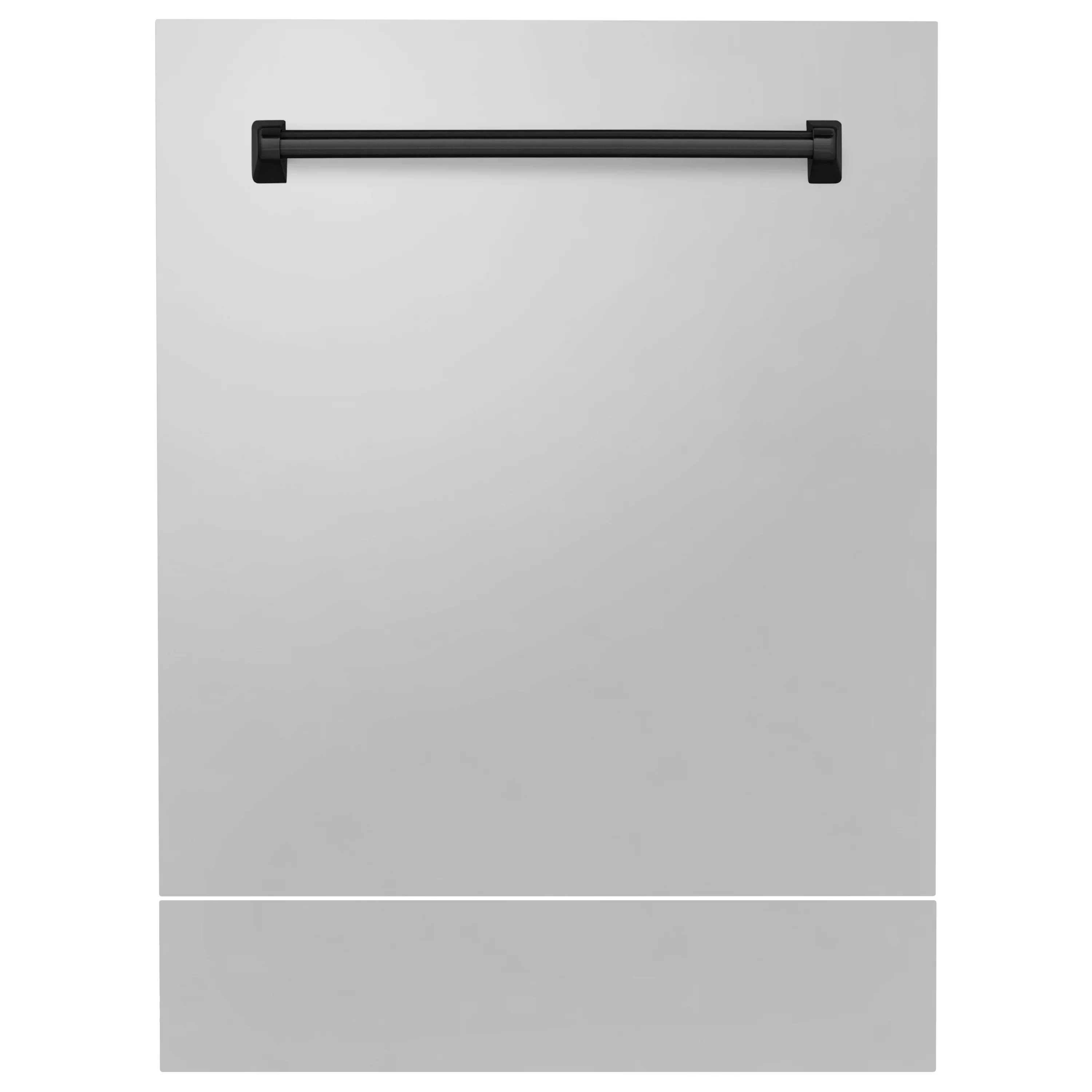 ZLINE Autograph Edition 24 in. Tallac Dishwasher Panel in Stainless Steel with Matte Black Handle (DPVZ-304-24-MB) - Image 3