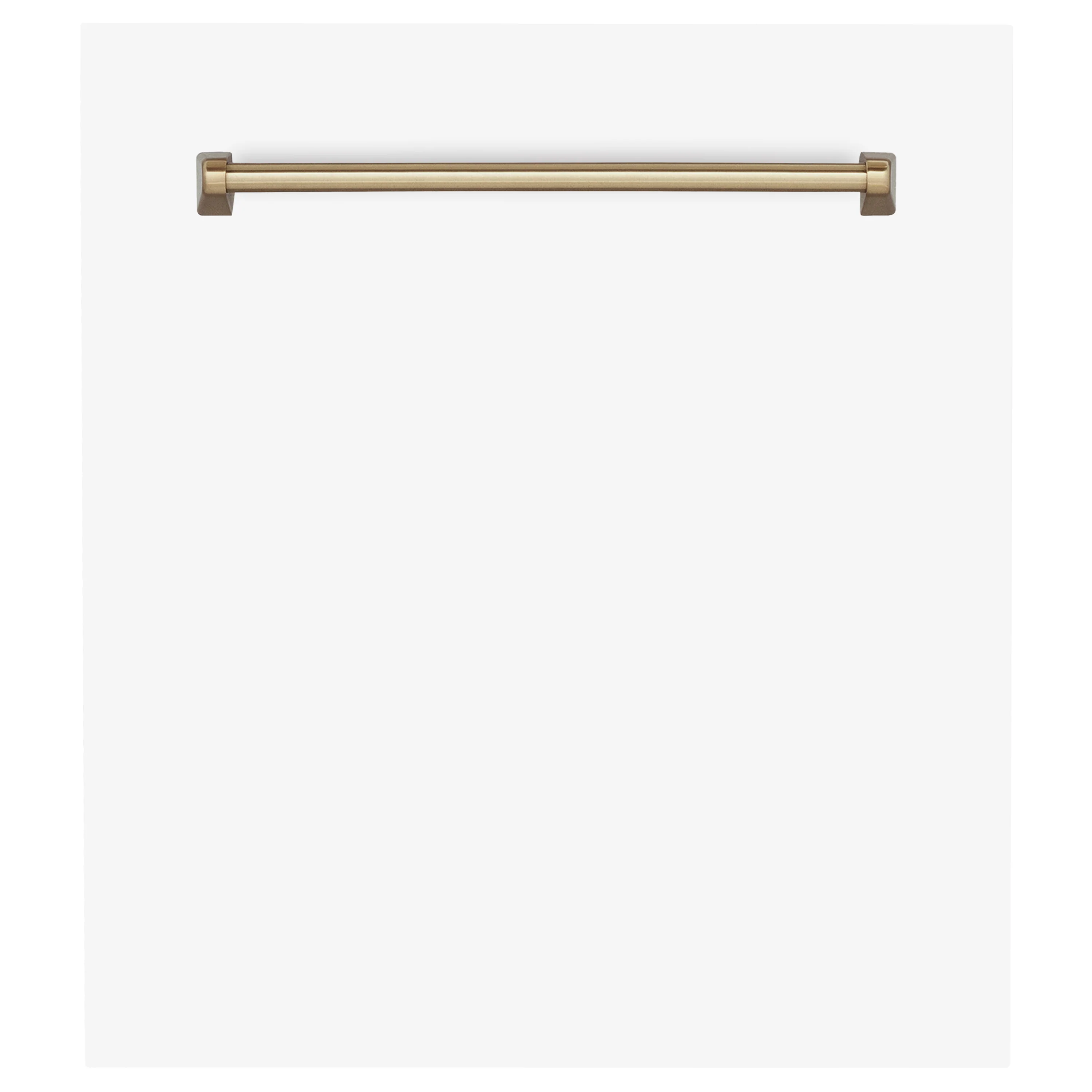 ZLINE Autograph Edition 24 in. Tallac Dishwasher Panel in White Matte with Champagne Bronze Handle (DPVZ-304-24-WM)