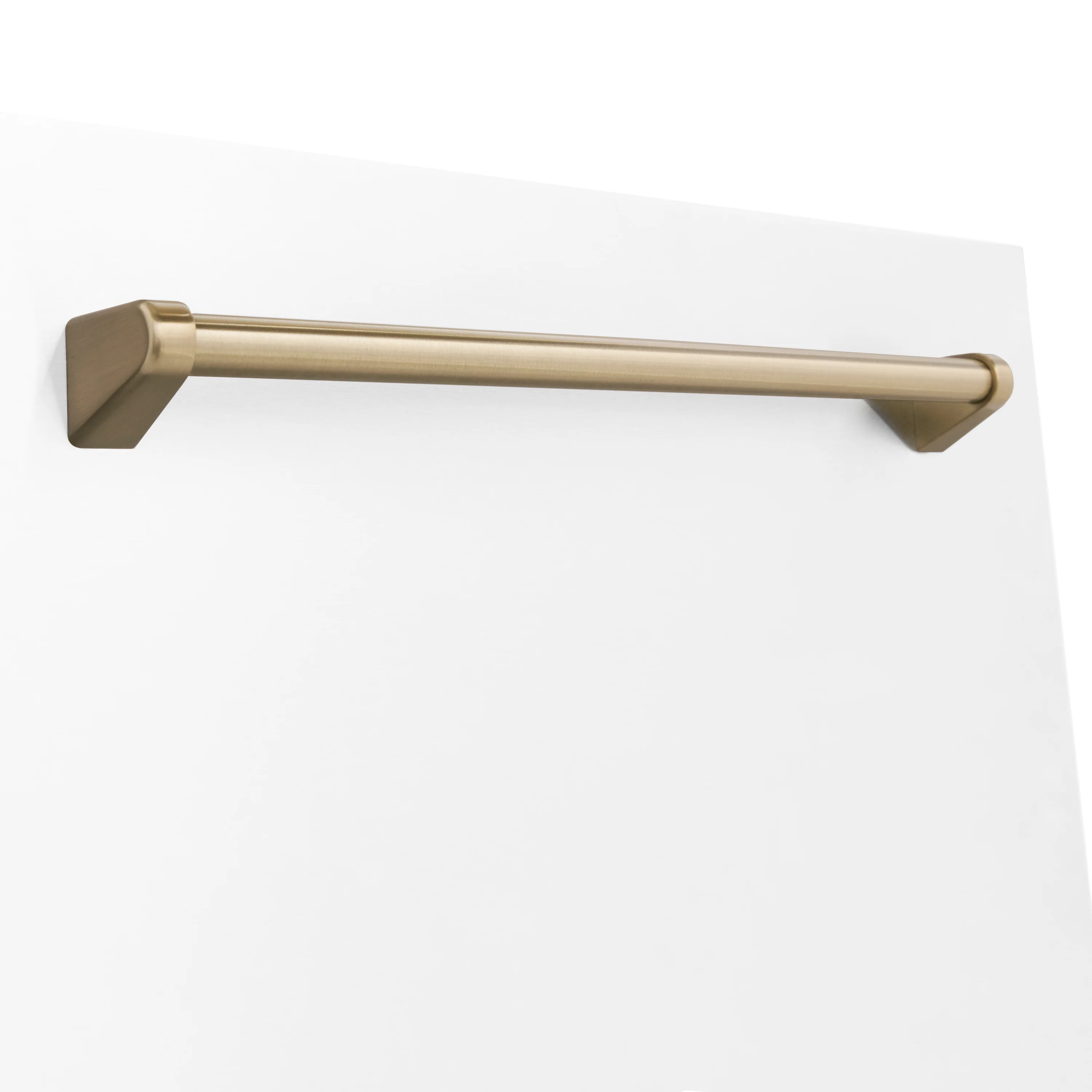 ZLINE Autograph Edition 24 in. Tallac Dishwasher Panel in White Matte with Champagne Bronze Handle (DPVZ-304-24-WM) - Image 4