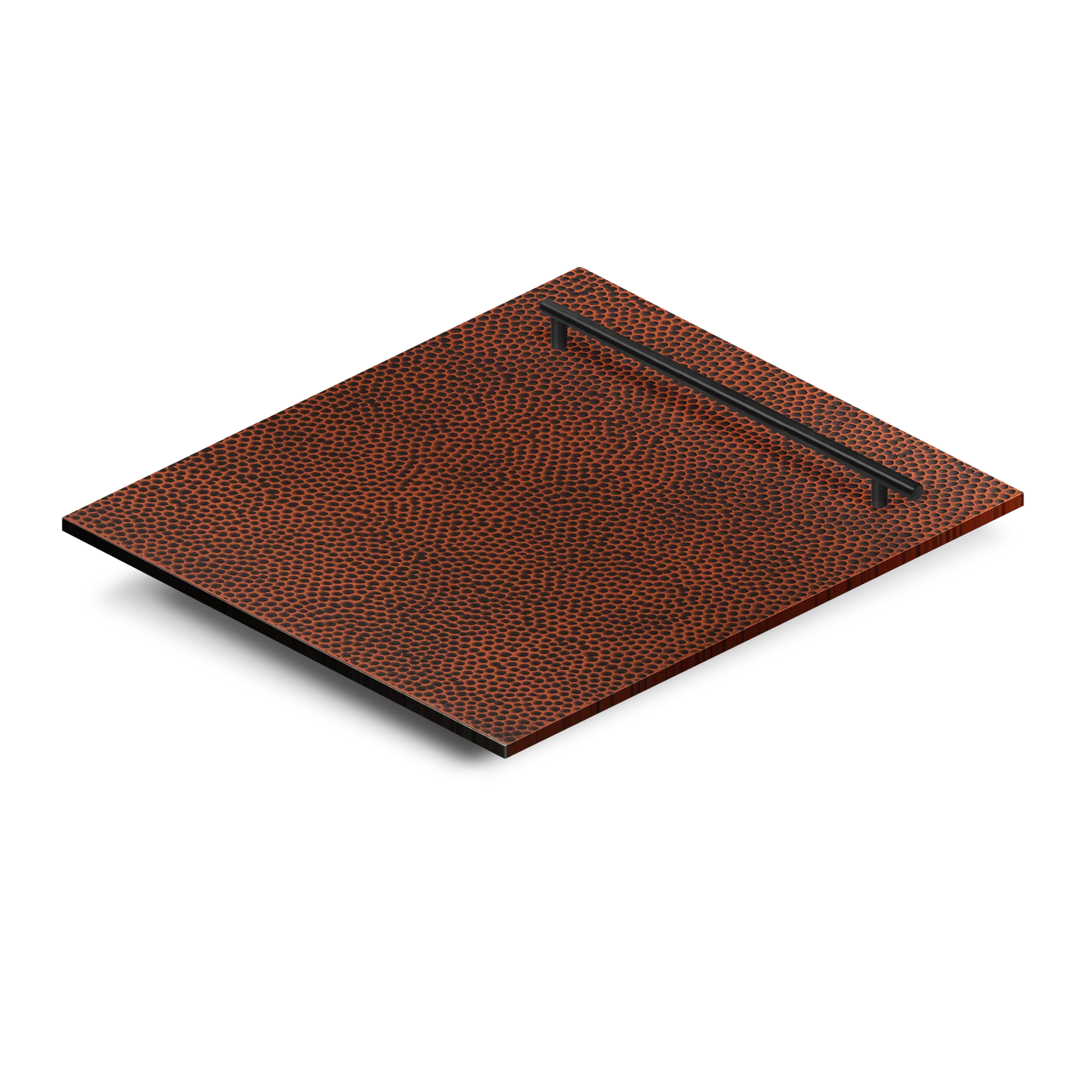 ZLINE 24 in. Dishwasher Panel in Hand-Hammered Copper with Modern Handle (DP-HH-24) - Image 2