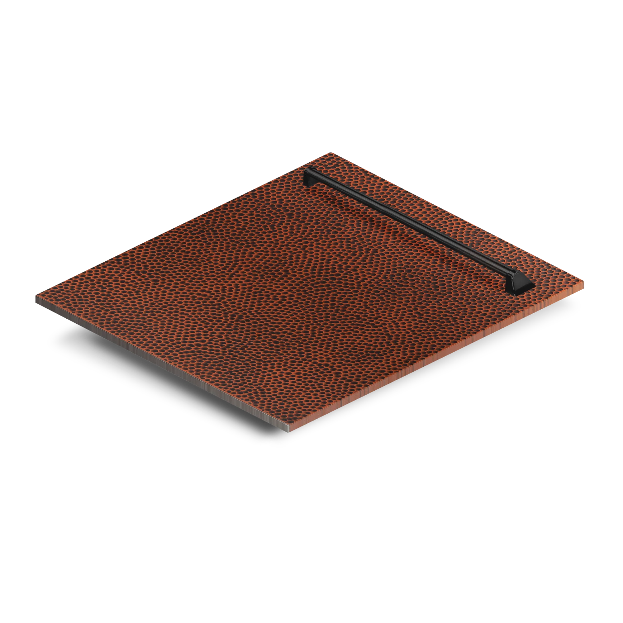 ZLINE 24 in. Dishwasher Panel in Hand-Hammered Copper with Traditional Handle (DP-HH-H-24) - Image 2