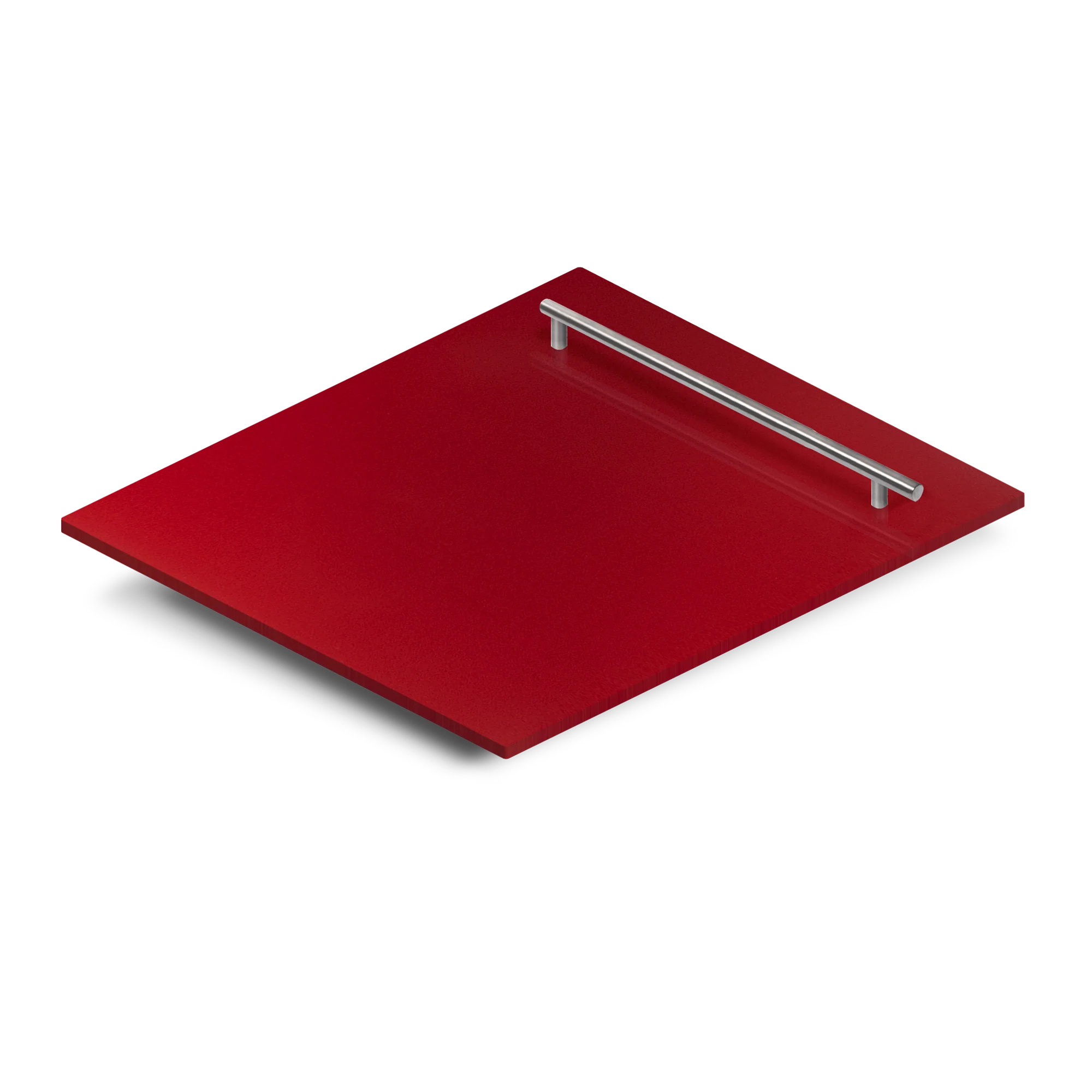 ZLINE 24 in. Dishwasher Panel in Red Gloss with Modern Handle (DP-RG-H-24) - Image 2
