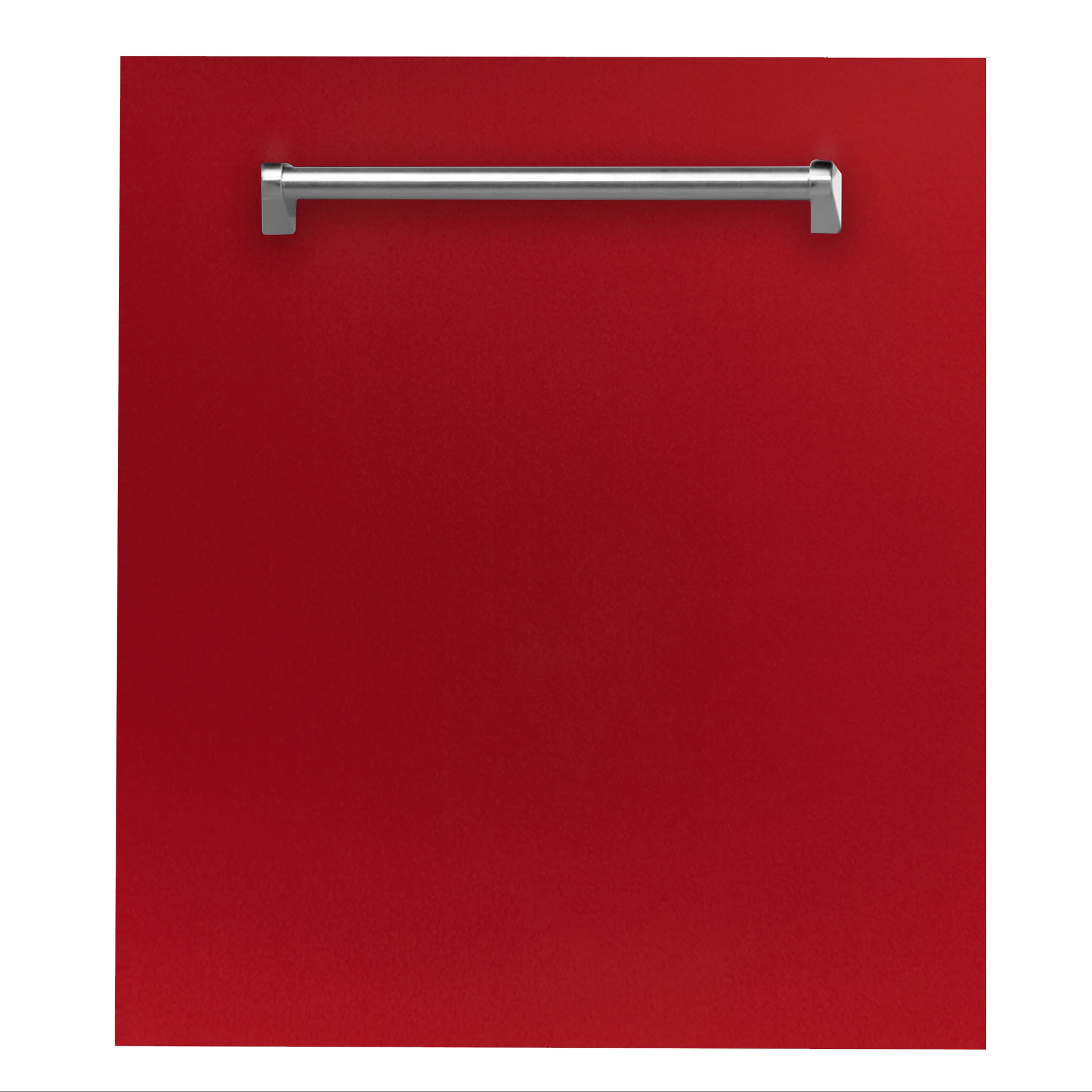 ZLINE 24 in. Dishwasher Panel in Red Gloss with Traditional Handle (DP-RG-24)