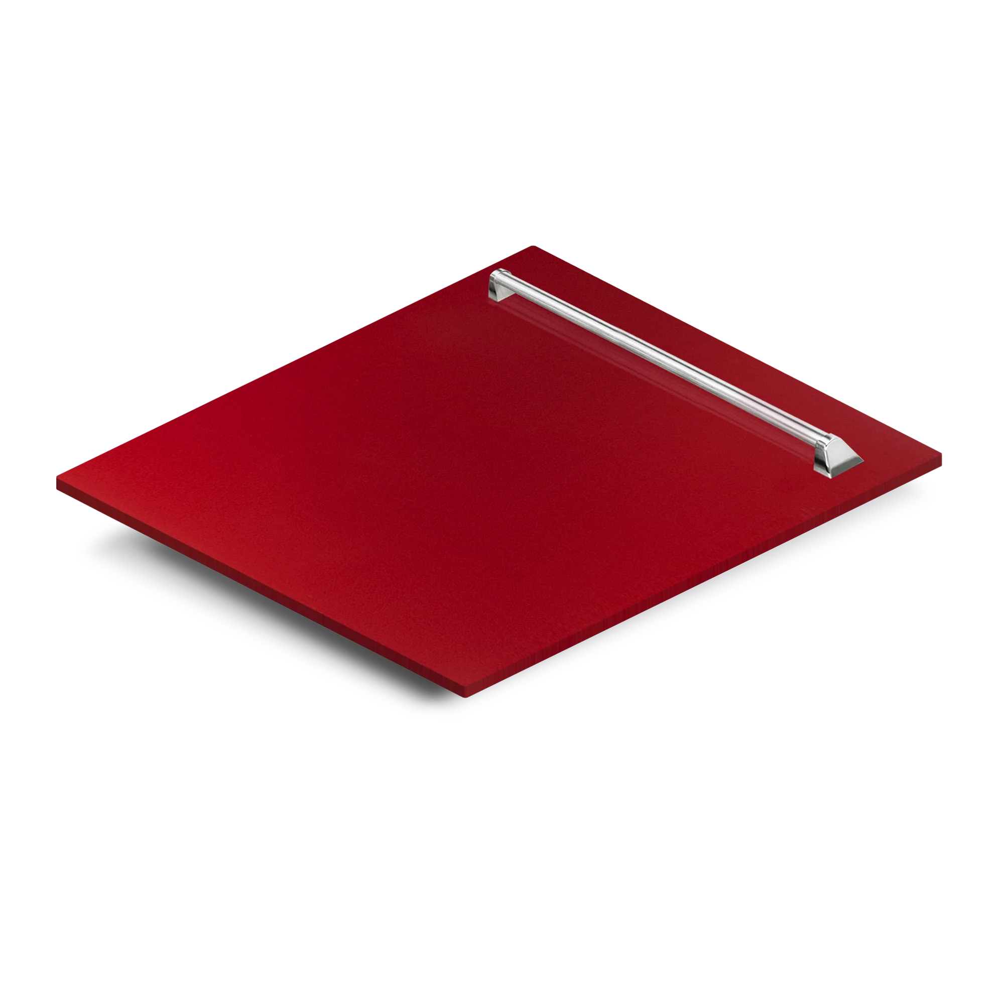 ZLINE 24 in. Dishwasher Panel in Red Gloss with Traditional Handle (DP-RG-24) - Image 2