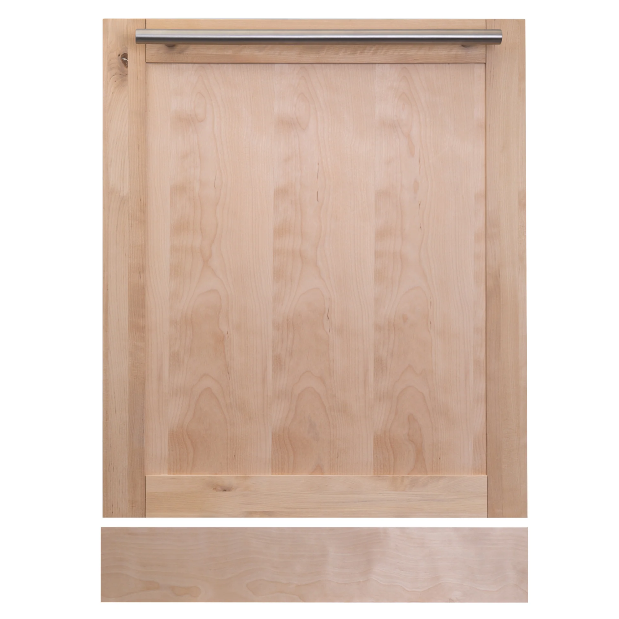 ZLINE 24 in. Dishwasher Panel in Unfinished Wood with Modern Handle (DP-UF-24) - Image 2