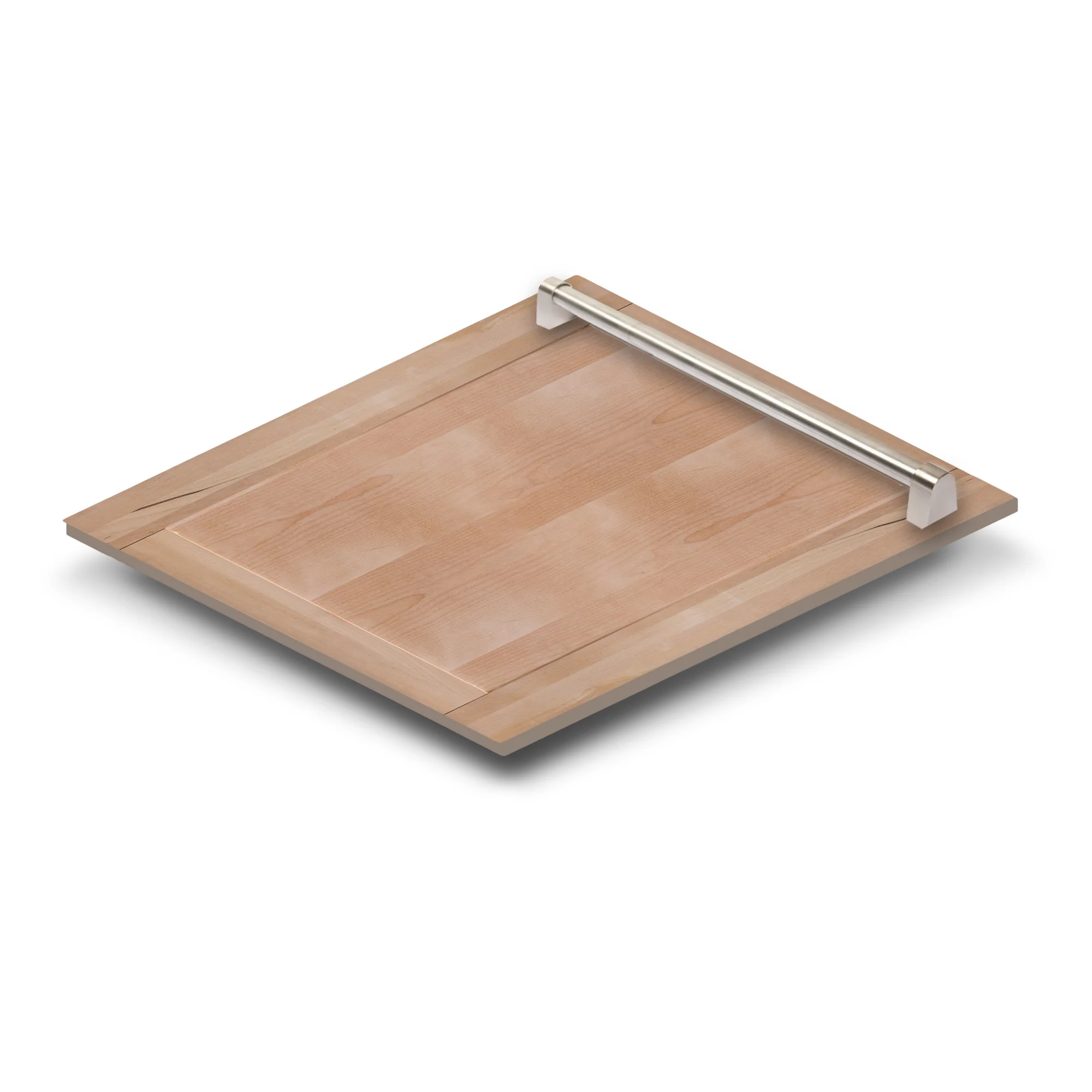 ZLINE 24 in. Dishwasher Panel in Unfinished Wood with Traditional Handle (DP-UF-H-24) - Image 2