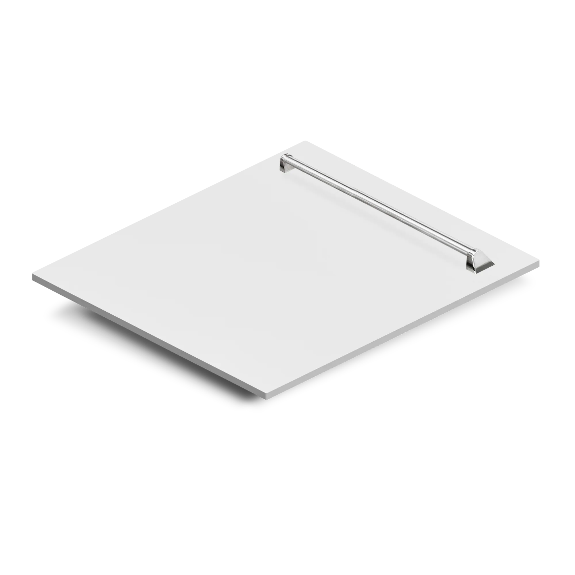 ZLINE 24 in. Dishwasher Panel in White Matte with Traditional Handle (DP-WM-24) - Image 2