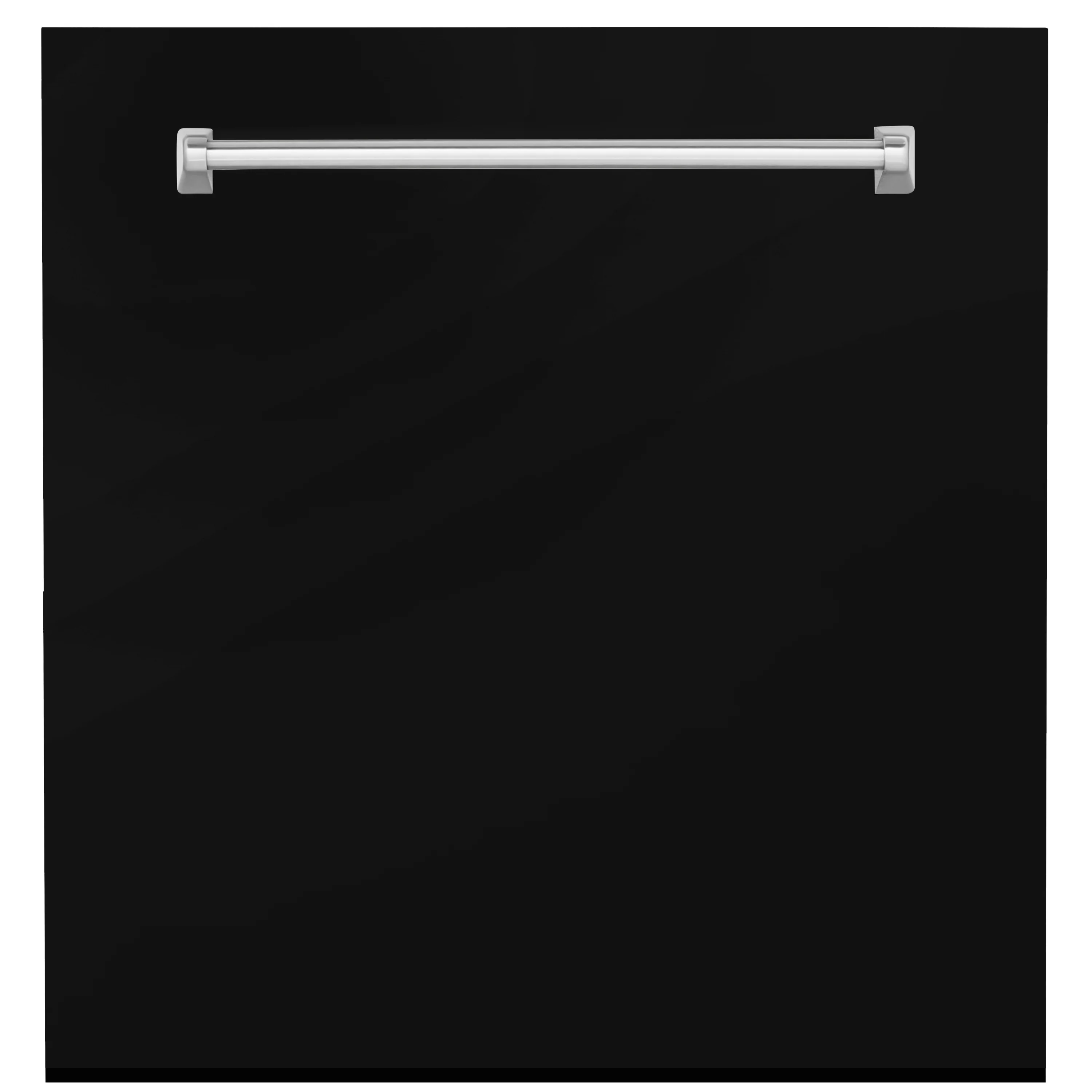 ZLINE 24 in. Monument Dishwasher Panel in Black Matte with Traditional Handle (DPMT-BLM-24)