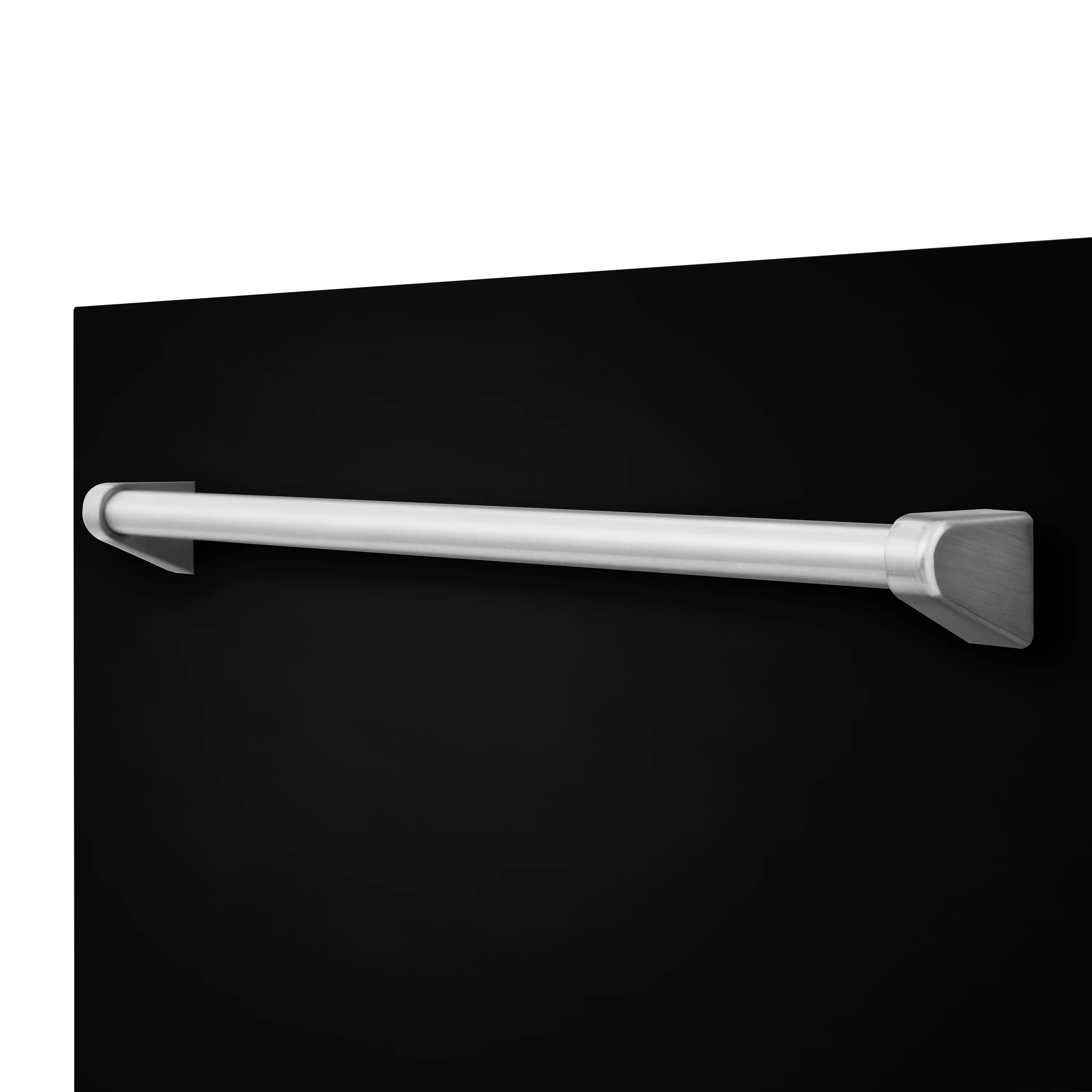 ZLINE 24 in. Monument Dishwasher Panel in Black Matte with Traditional Handle (DPMT-BLM-24) - Image 2