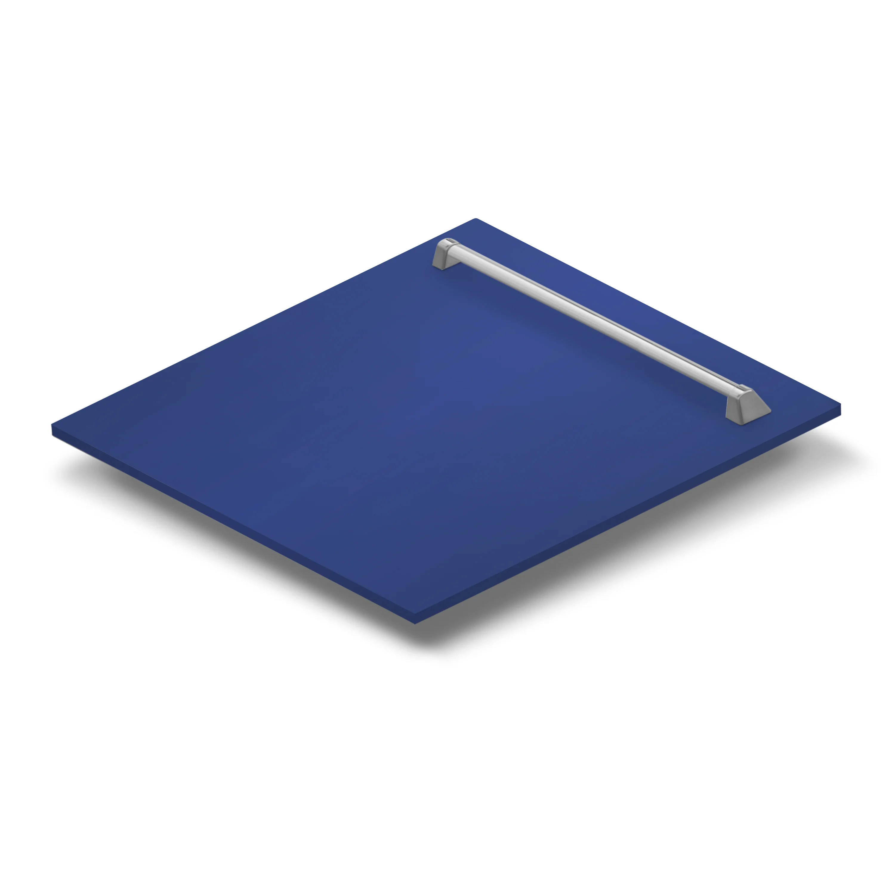 ZLINE 24 in. Monument Dishwasher Panel in Blue Matte with Traditional Handle (DPMT-BM-24) - Image 2