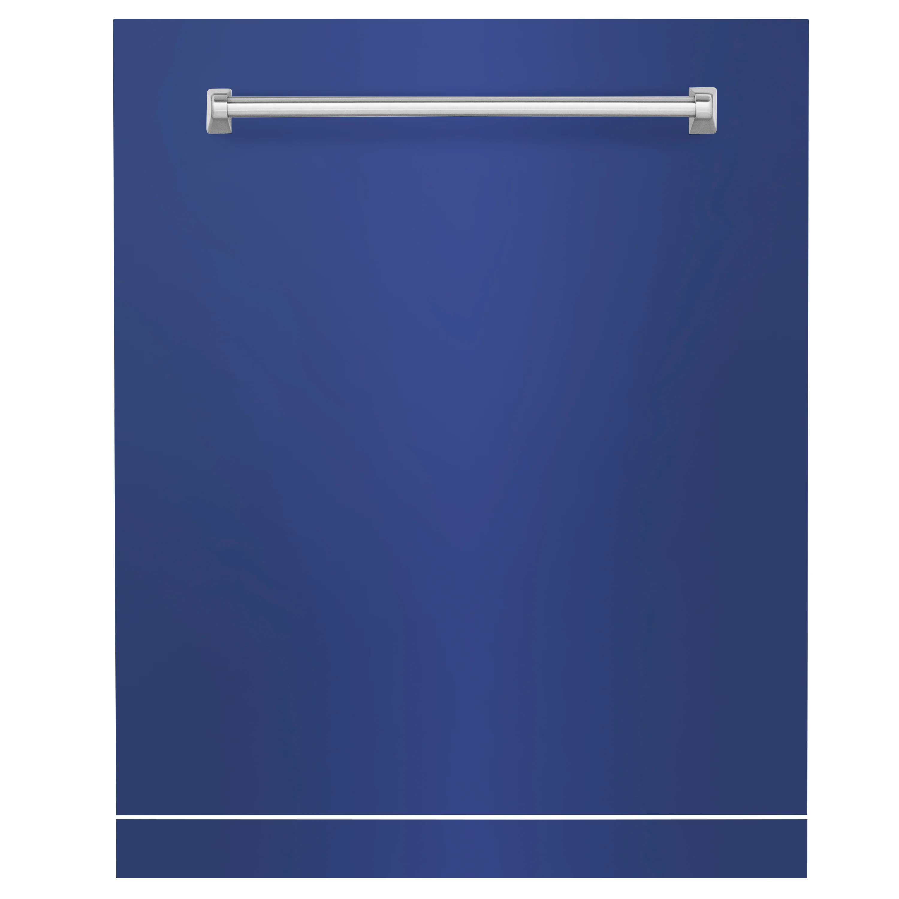 ZLINE 24 in. Monument Dishwasher Panel in Blue Matte with Traditional Handle (DPMT-BM-24) - Image 4