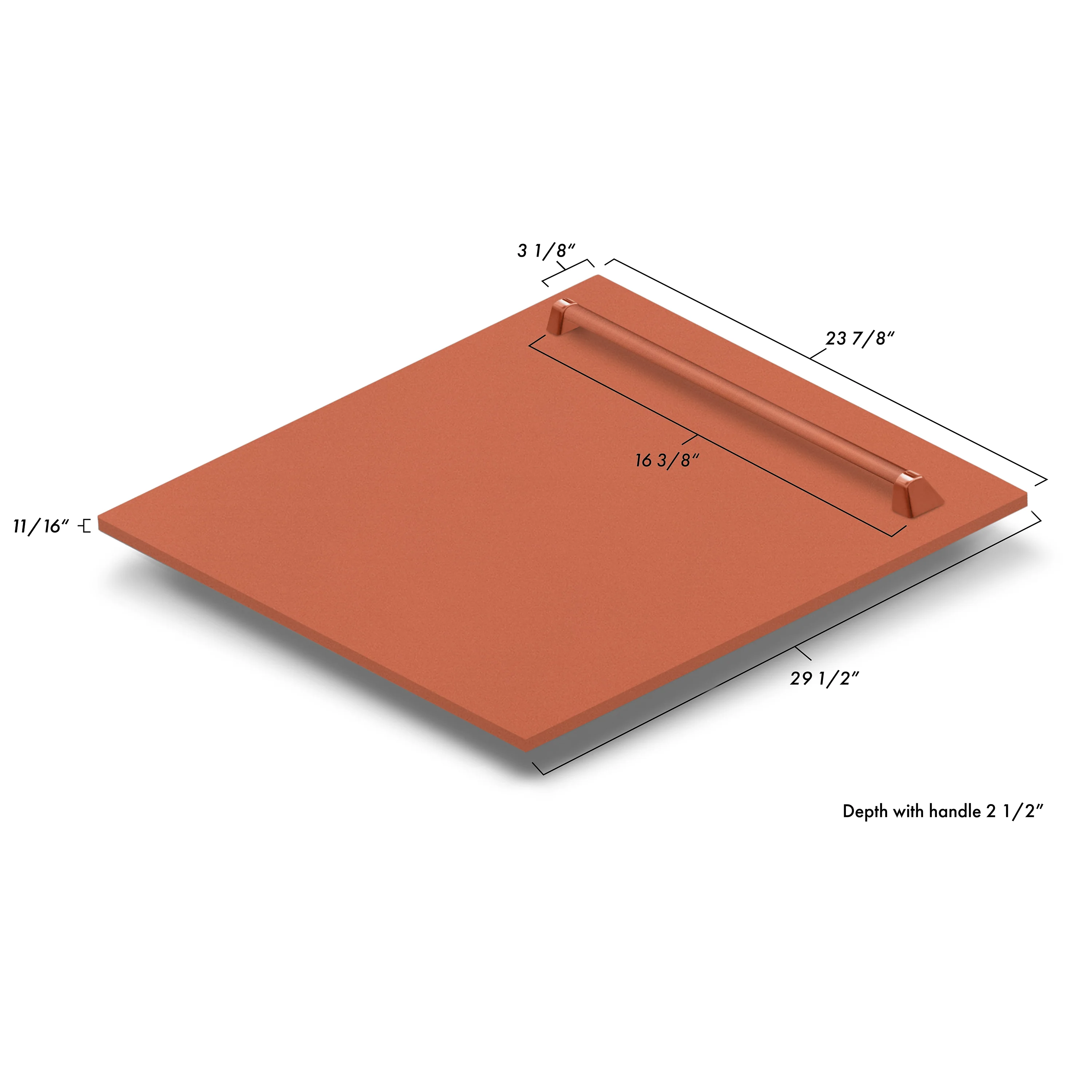 ZLINE 24 in. Monument Dishwasher Panel in Copper with Traditional Handle (DPMT-C-24) - Image 5