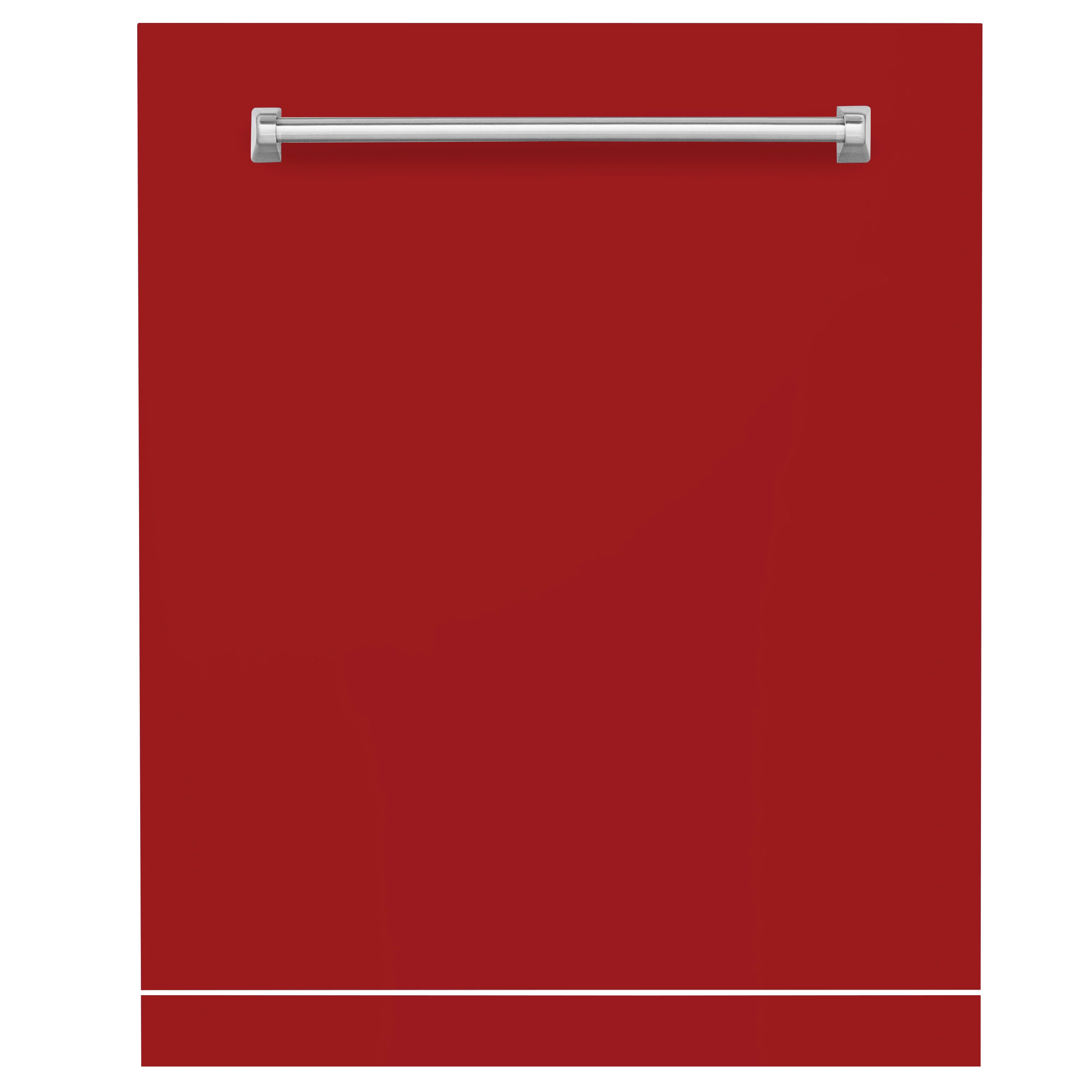 ZLINE 24 in. Monument Dishwasher Panel in Red Gloss with Traditional Handle (DPMT-RG-24) - Image 4