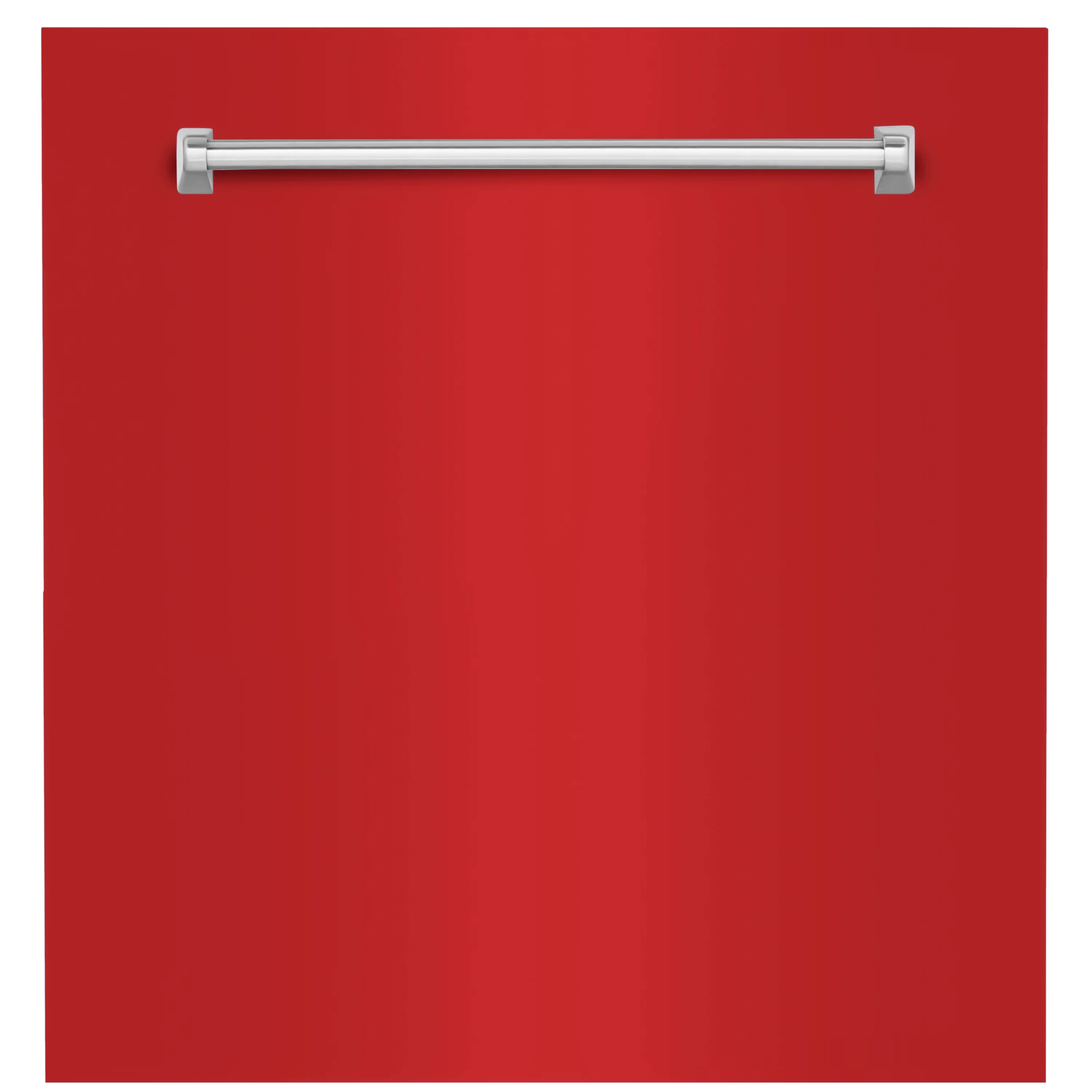 ZLINE 24 in. Monument Dishwasher Panel in Red Matte with Traditional Handle (DPMT-RM-24)