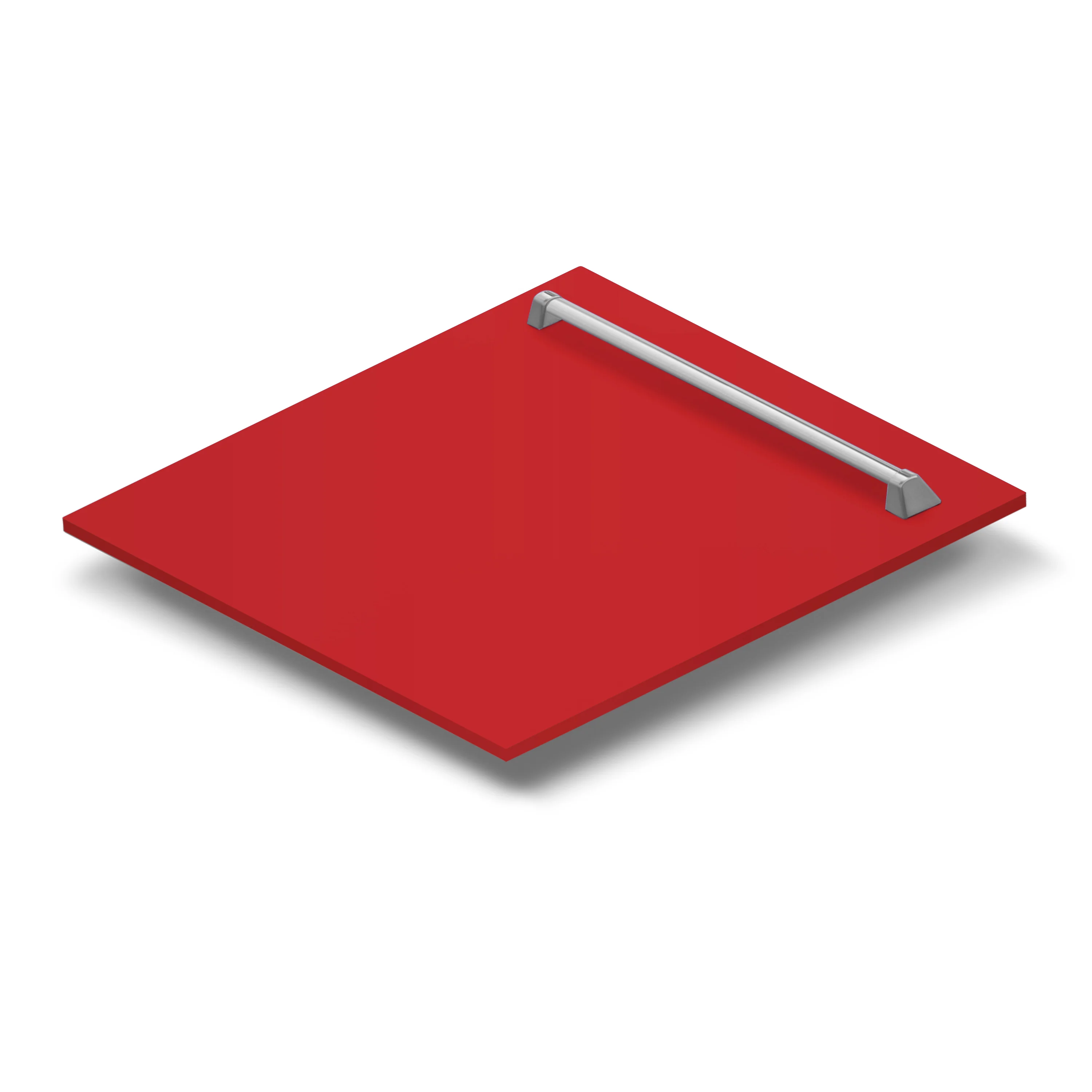 ZLINE 24 in. Monument Dishwasher Panel in Red Matte with Traditional Handle (DPMT-RM-24) - Image 2
