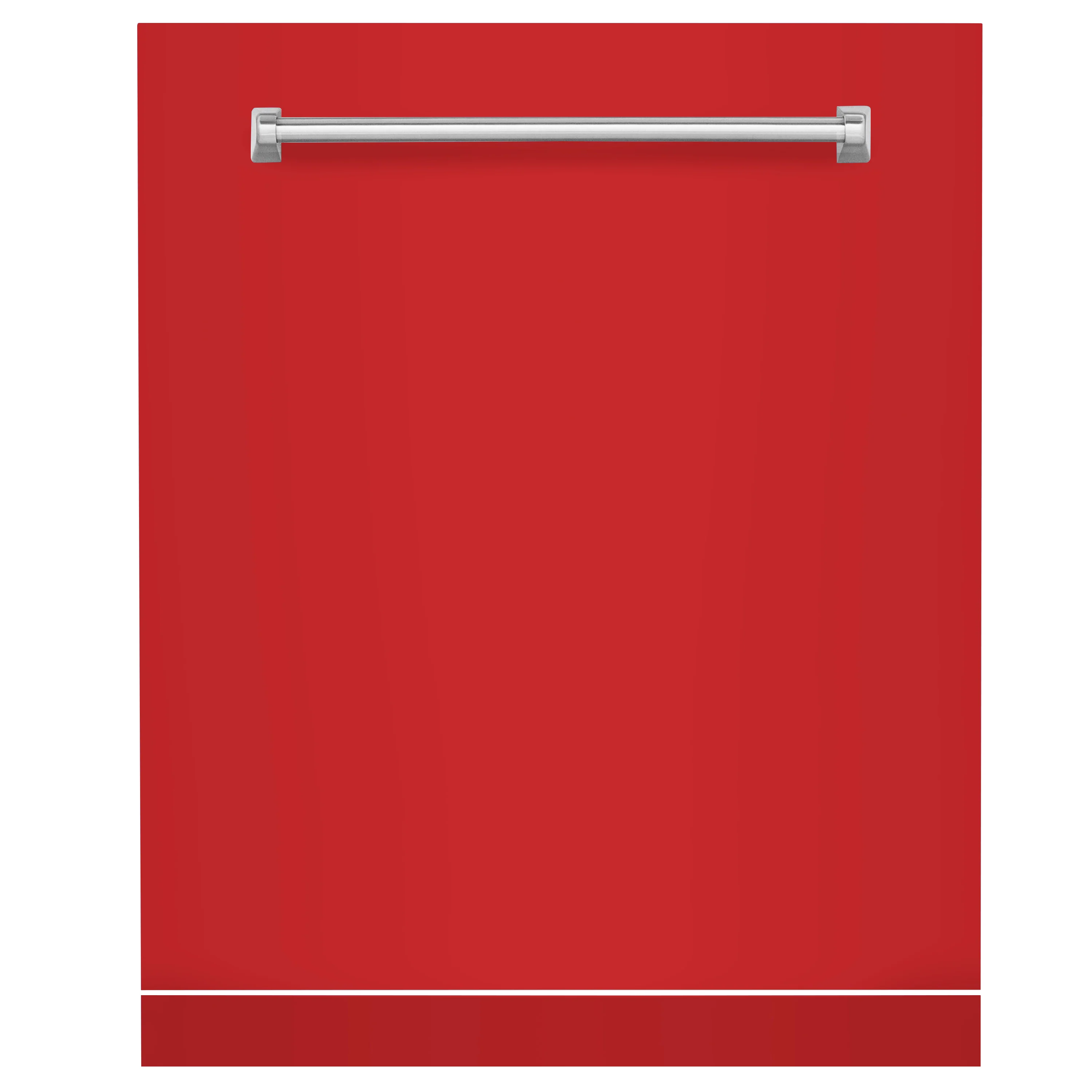 ZLINE 24 in. Monument Dishwasher Panel in Red Matte with Traditional Handle (DPMT-RM-24) - Image 4