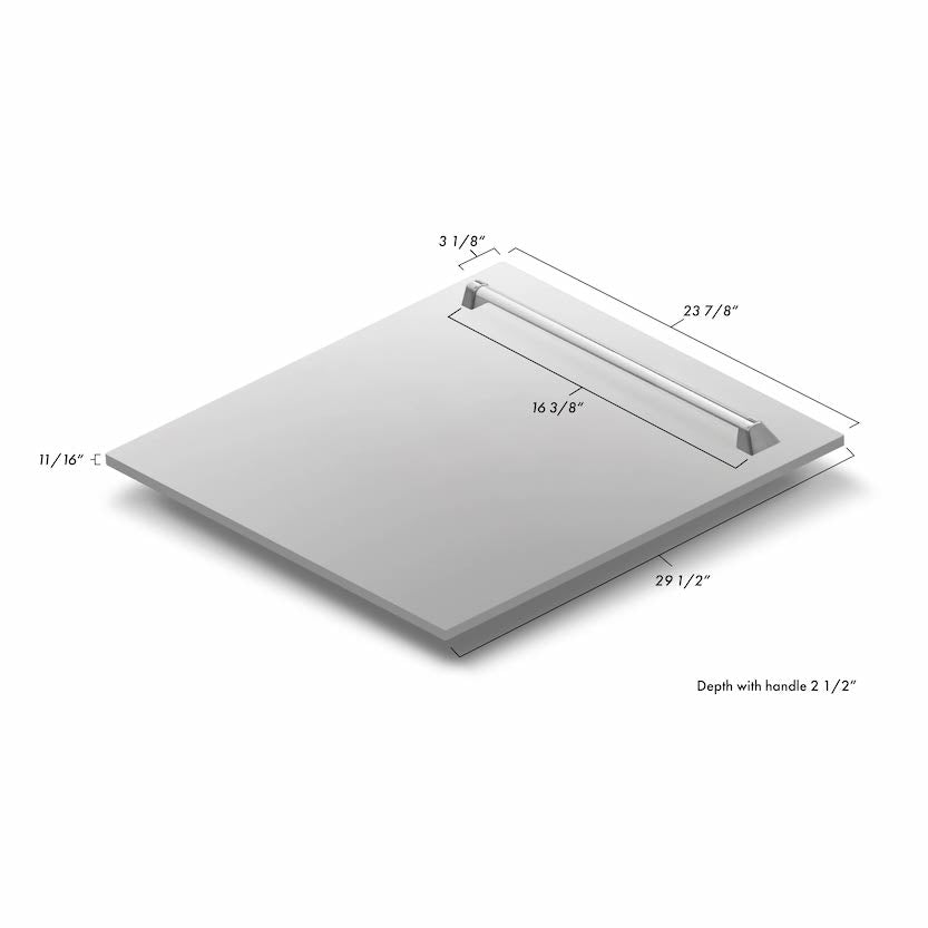 ZLINE 24 in. Monument Dishwasher Panel in Stainless Steel with Traditional Handle (DPMT-304-24) - Image 4