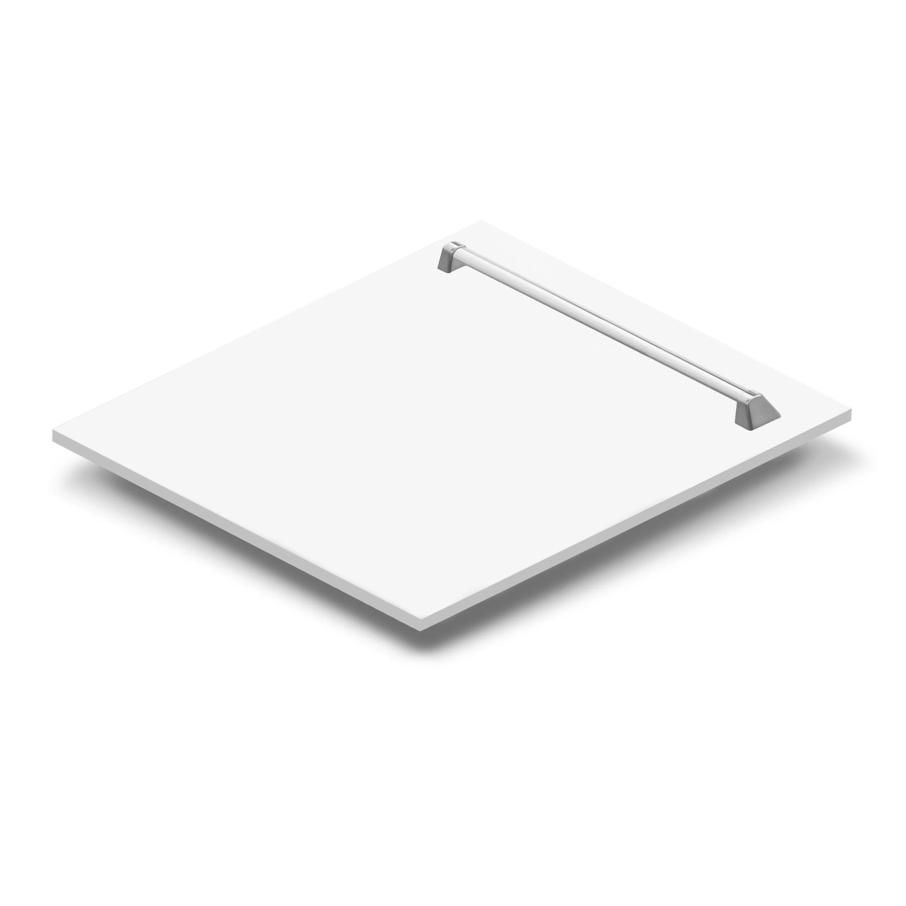 ZLINE 24 in. Monument Dishwasher Panel in White Matte with Traditional Handle (DPMT-WM-24) - Image 2