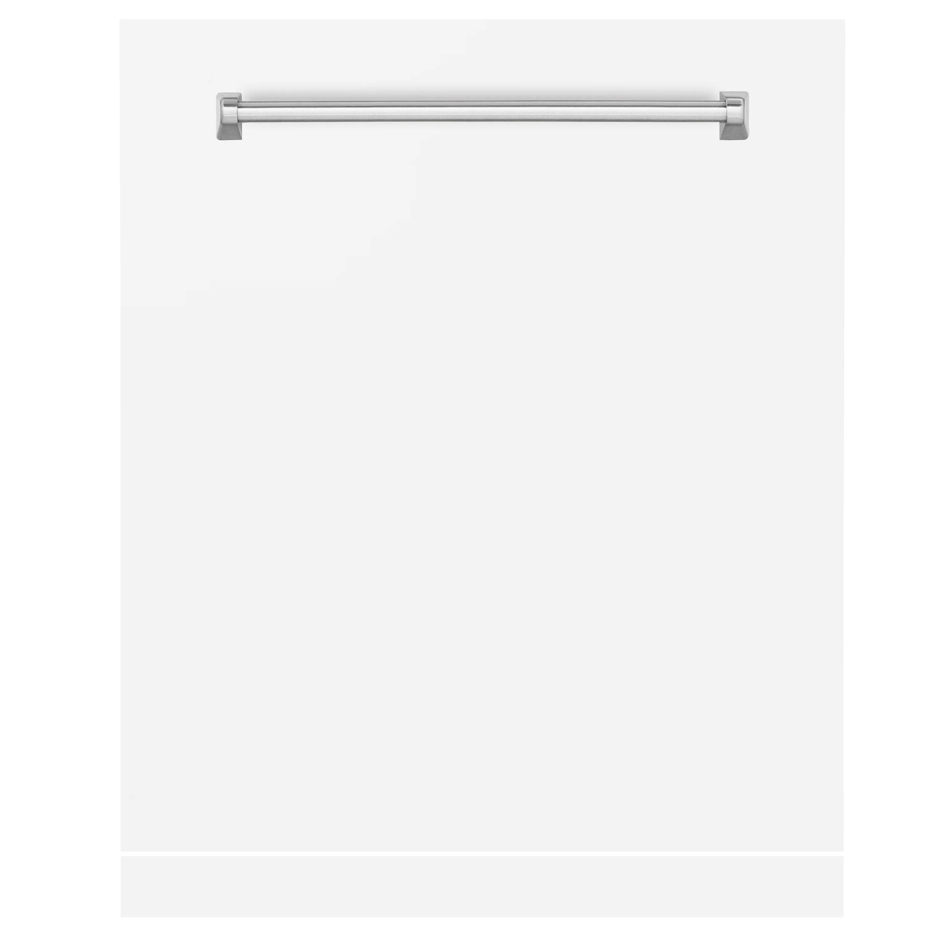 ZLINE 24 in. Monument Dishwasher Panel in White Matte with Traditional Handle (DPMT-WM-24) - Image 3
