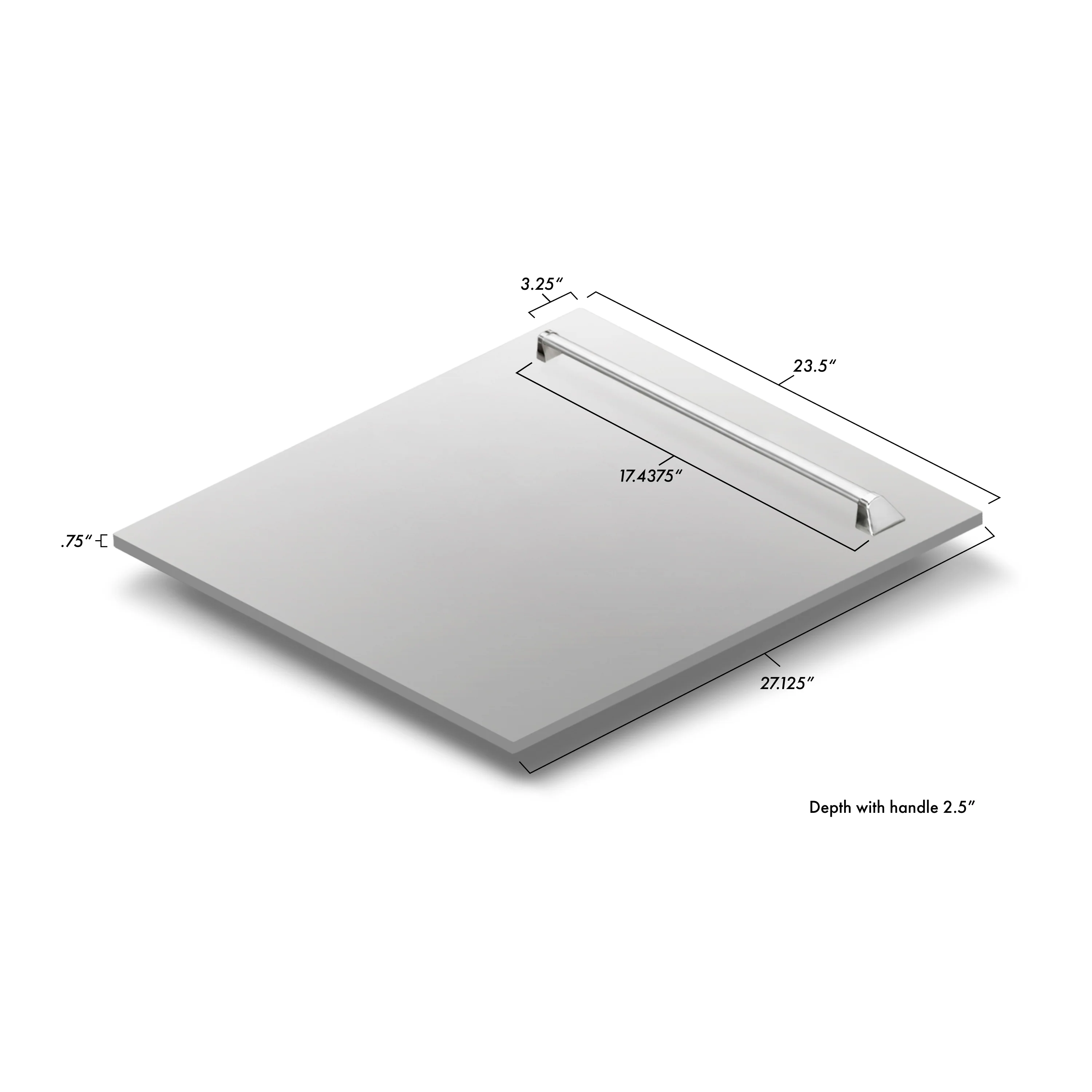 ZLINE 24 in. Tallac Tall Tub Dishwasher Panel in Stainless Steel with Traditional Handle - Image 5
