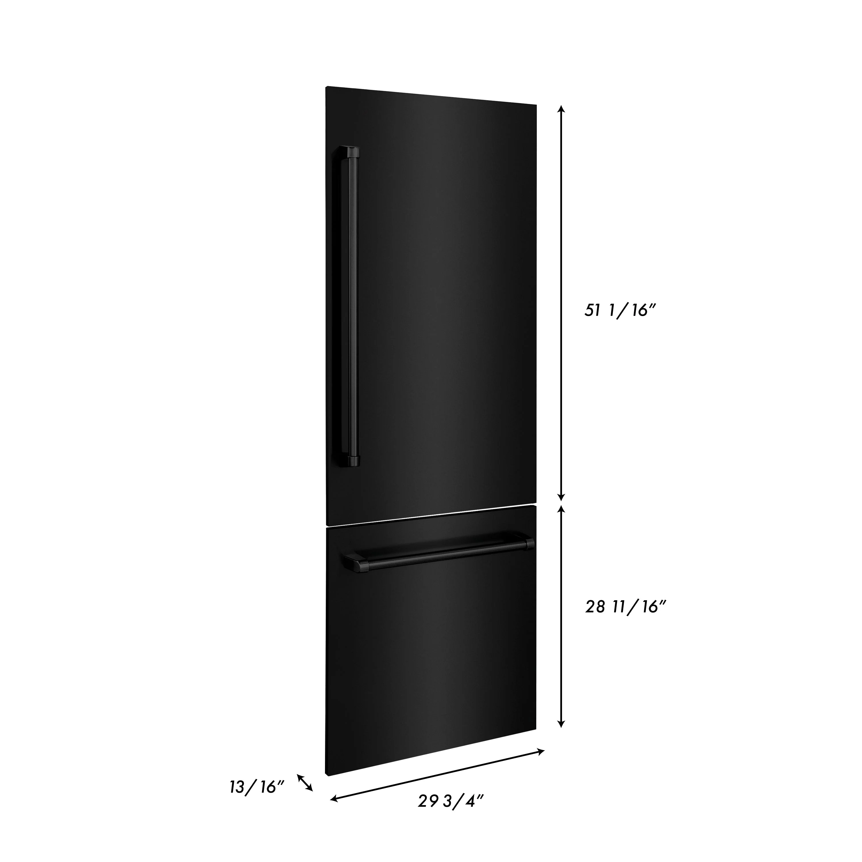 ZLINE 30" Refrigerator Panels in Black Stainless Steel for a 30" Buit-in Refrigerator (RPBIV-BS-30) - Image 5