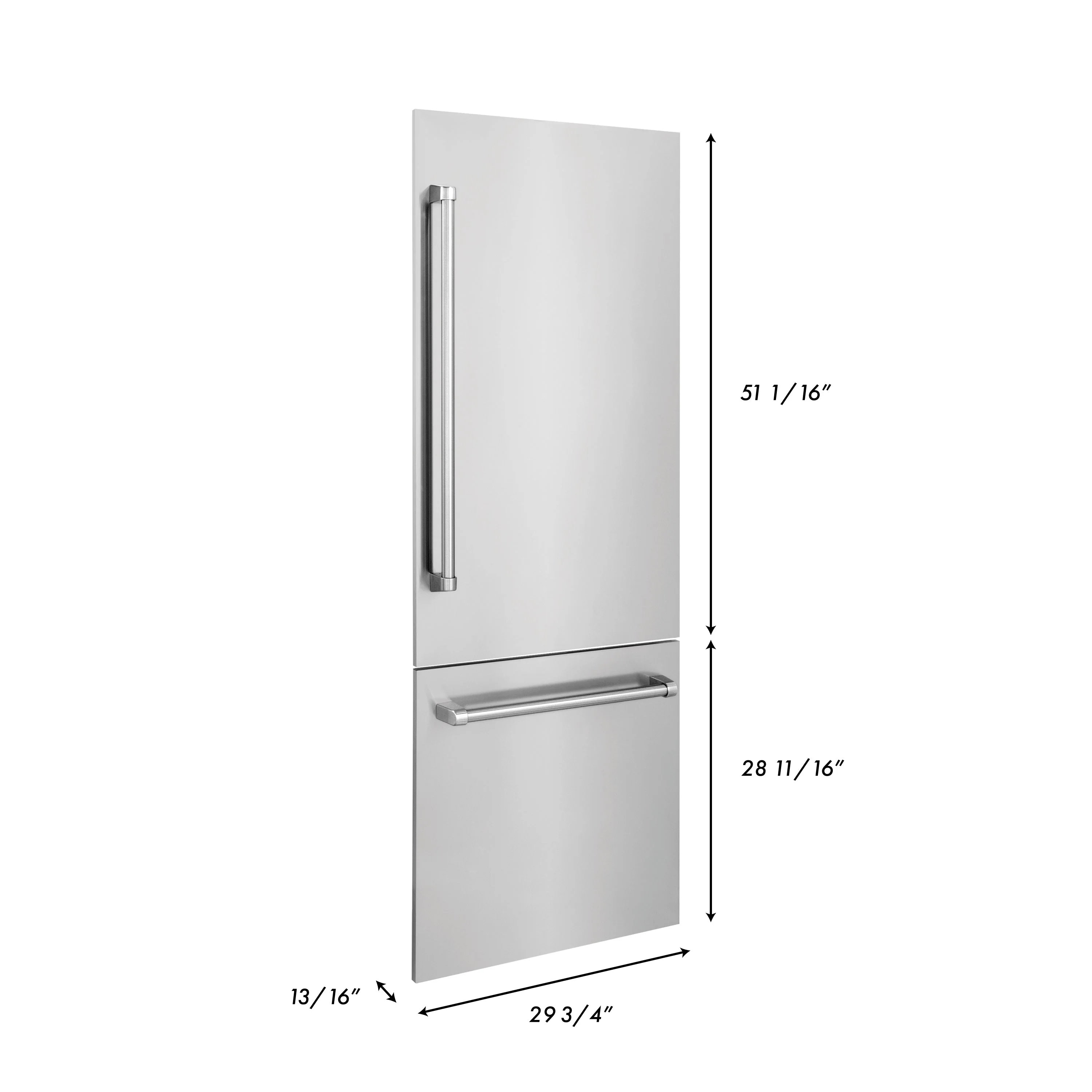 ZLINE 30" Refrigerator Panels in Stainless Steel for a 30" Buit-in Refrigerator (RPBIV-304-30) - Image 7