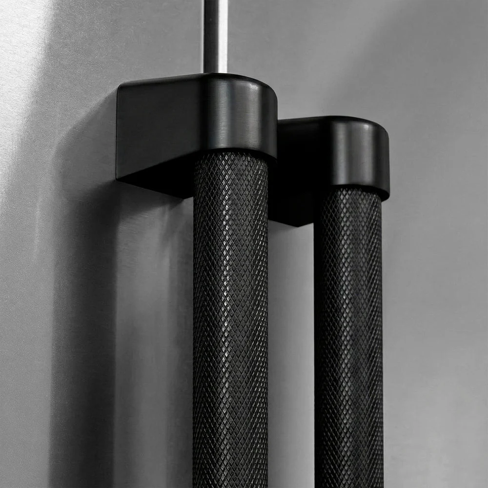 ZLINE 36 in. Built-In Refrigerator Helix Handles (Set of 3) in Black Stainless Steel (RBIVHZ-K-BS-36) - Image 2