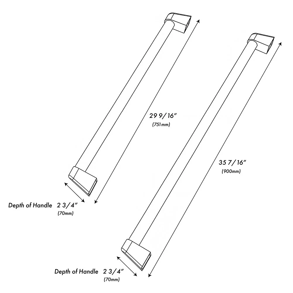 ZLINE 36 in. Built-In Refrigerator Helix Handles (Set of 3) in Stainless Steel (RBIVHZ-K-SS-36) - Image 7