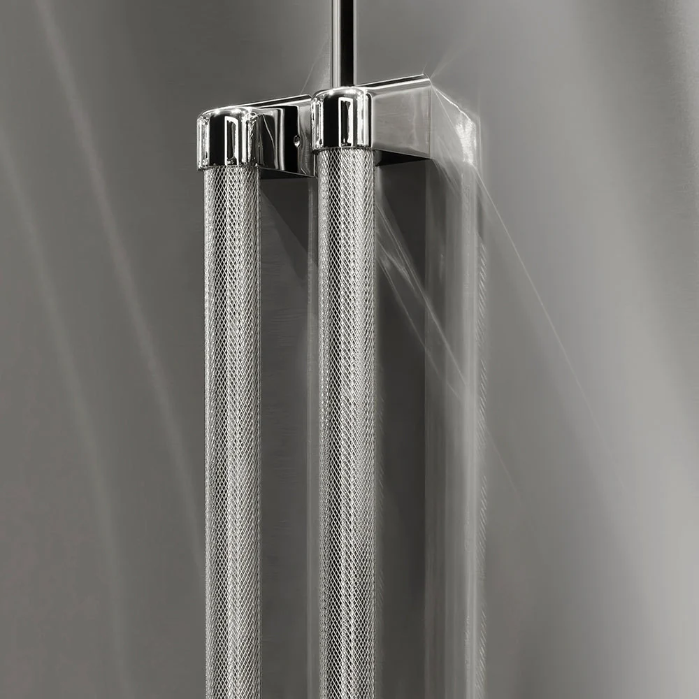 ZLINE Autograph Edition 36 in. Freestanding French Door Refrigerator Helix Handles (Set of 4) in Polished Nickel (RFMHZ-36-K-PN) - Image 2