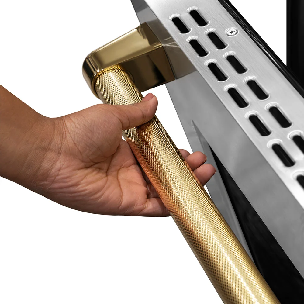 ZLINE Autograph Edition 36 in. Helix Handle (Set of 1) for Paramount and Select Ranges in Champagne Bronze (SGZ-054-K-CB) - Image 2