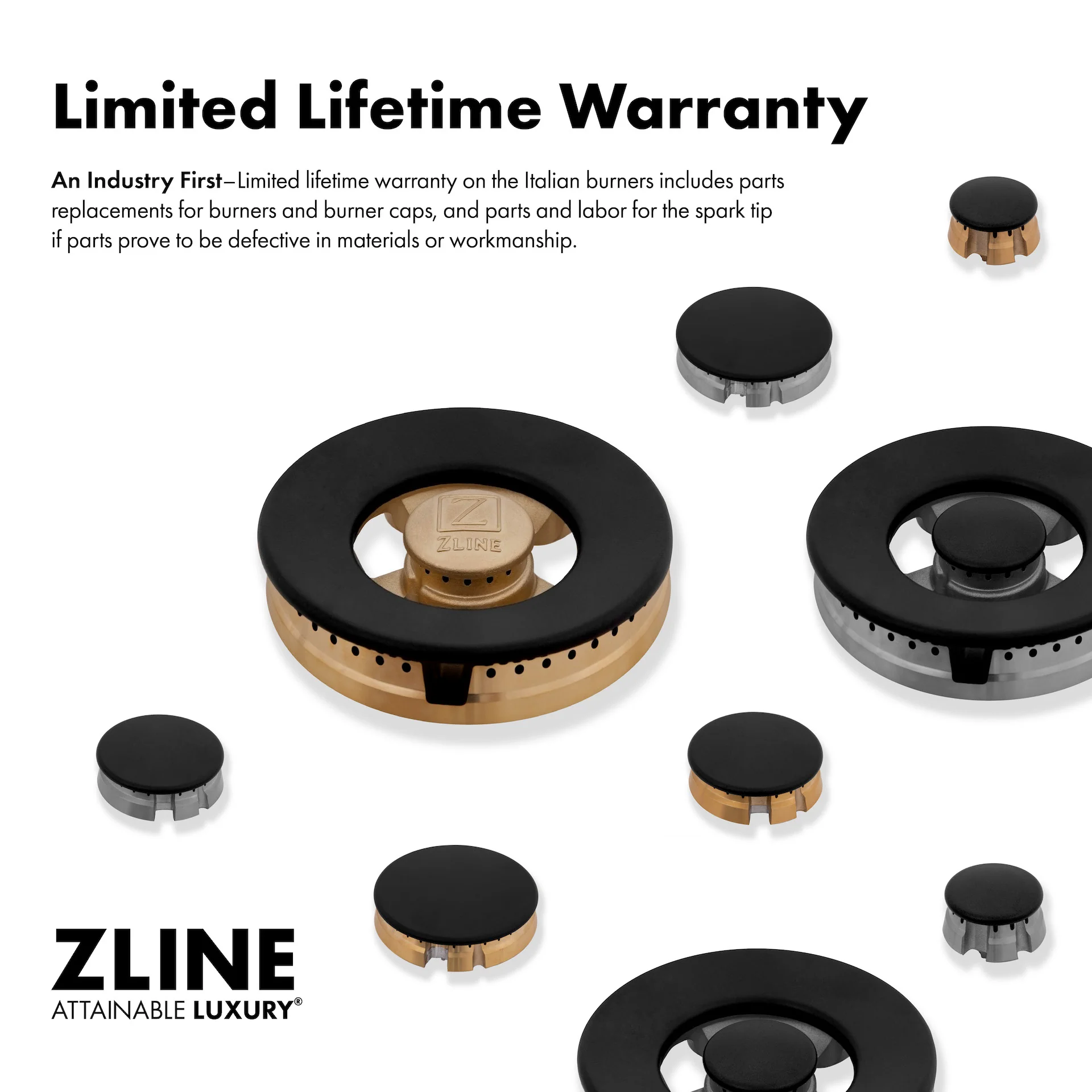 ZLINE Professional Range 6 Brass Burners (SR-BRASSBR-48) - Image 3