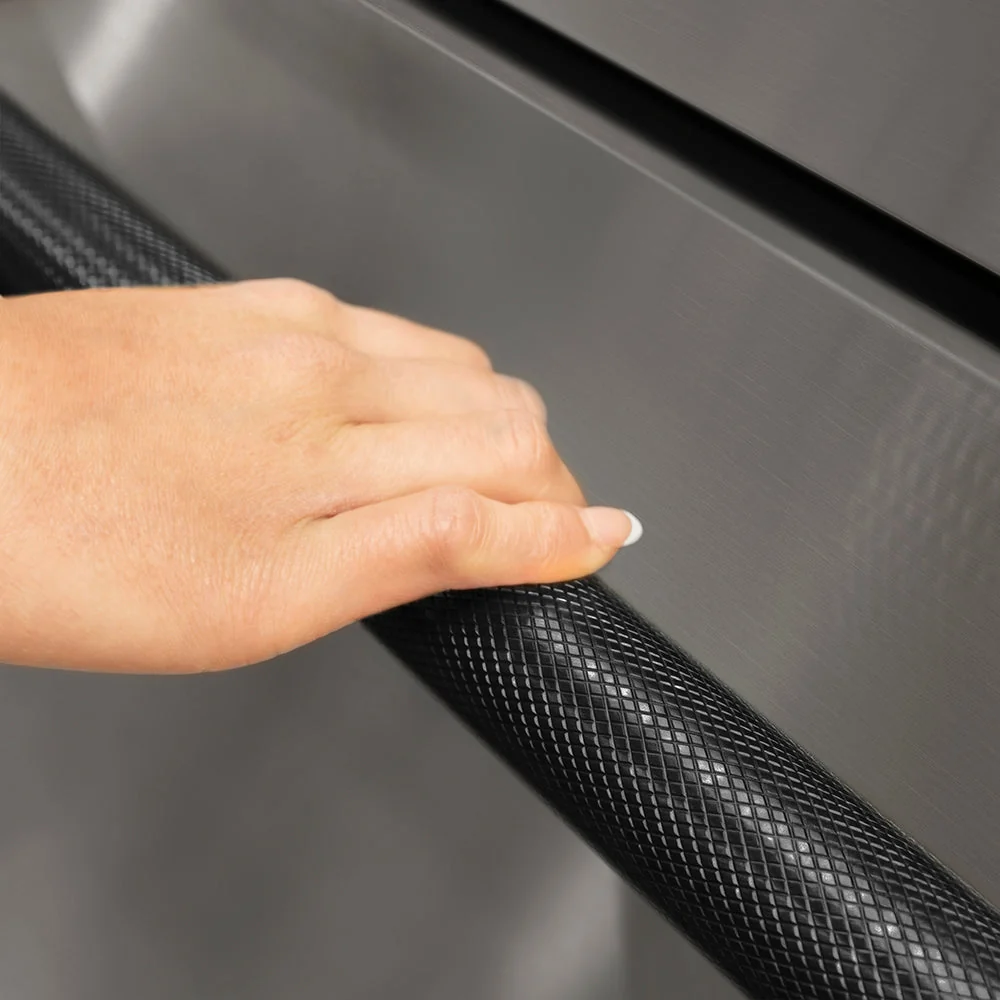 ZLINE Touchstone Refrigerator Drawer Helix Handles (Set of 2) in Black Stainless Steel (RDHOZ-24-K-BS) - Image 2